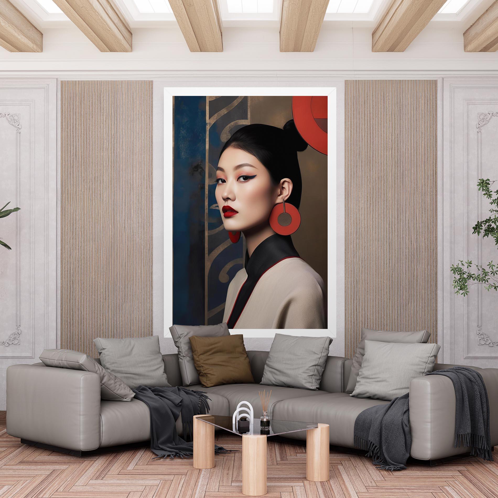 Vászonkép Asian Big Earrings mockup 6