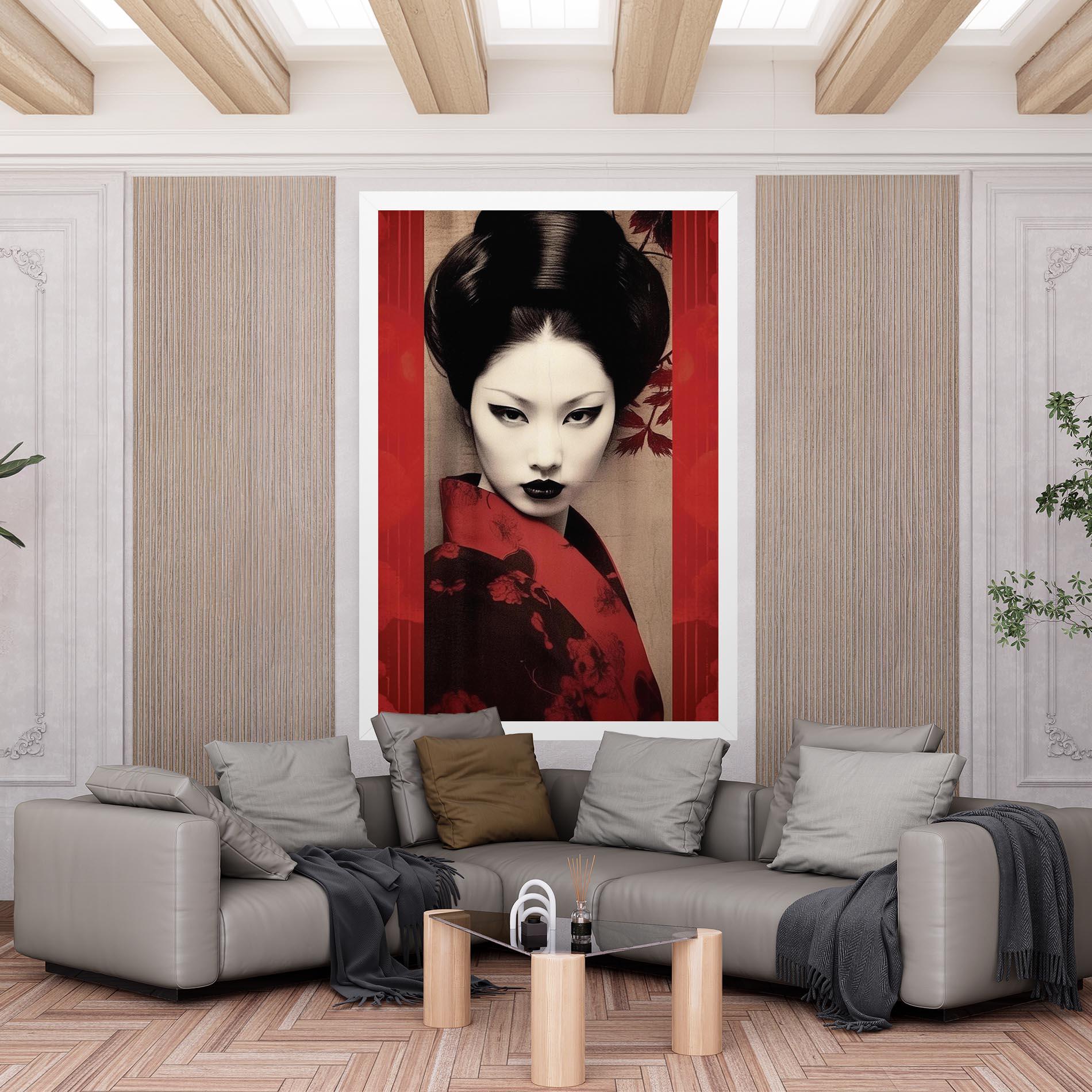 Vászonkép Black Asiatic Makeup mockup 6