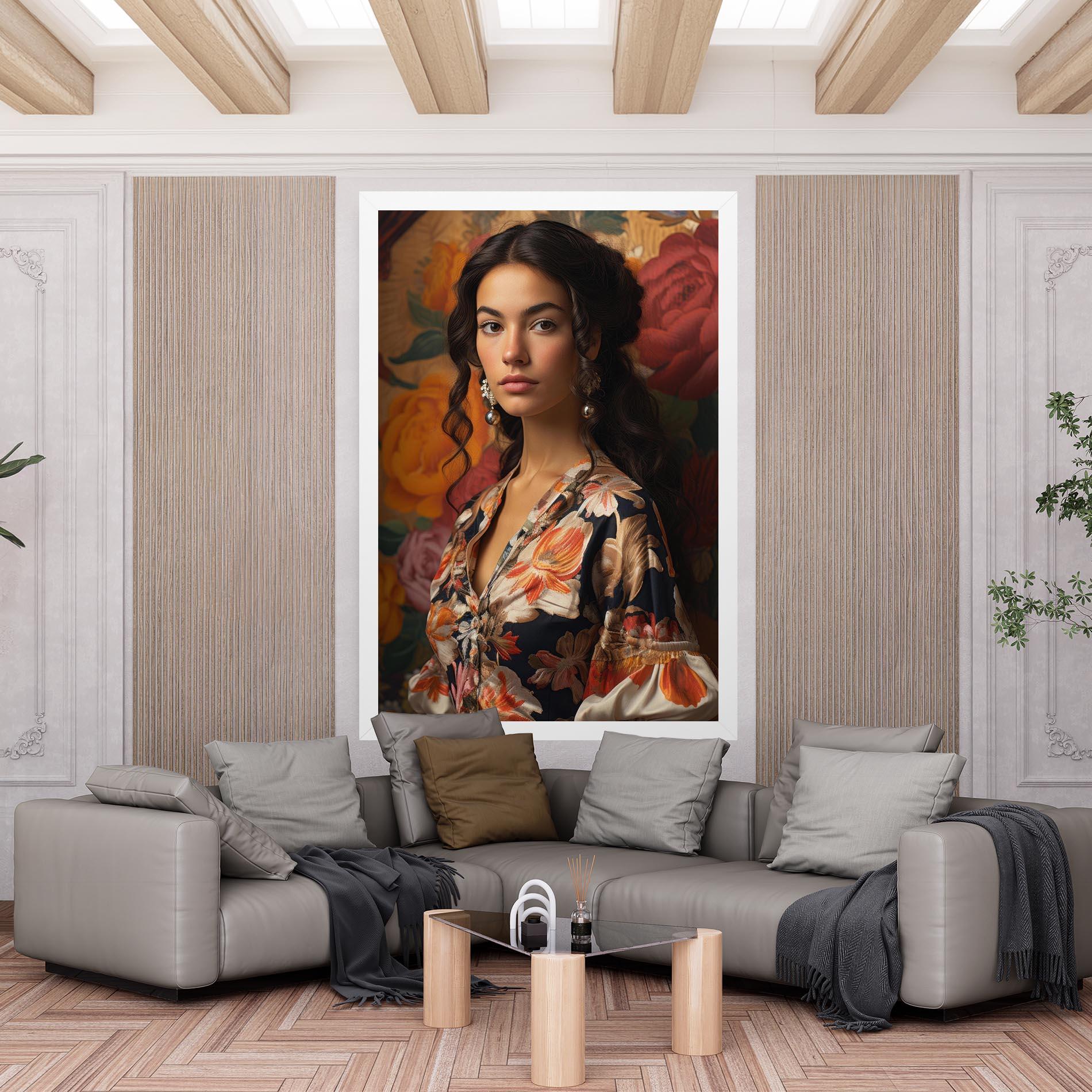 Vászonkép Floral Dress Lady mockup 6