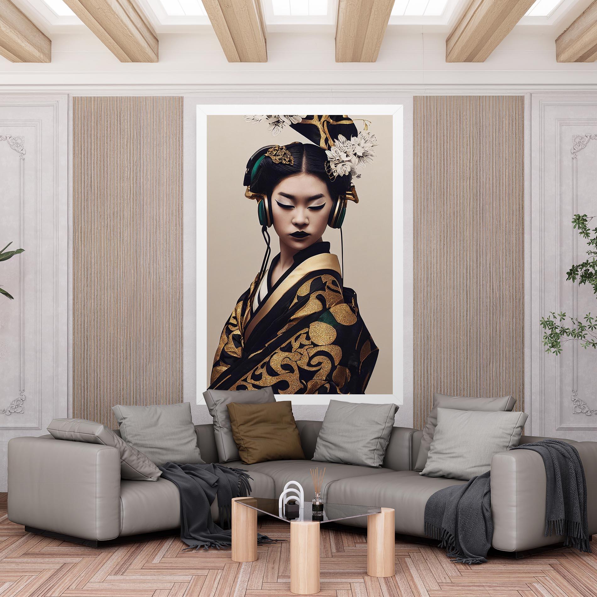 Vászonkép Kimono Headphones mockup 6