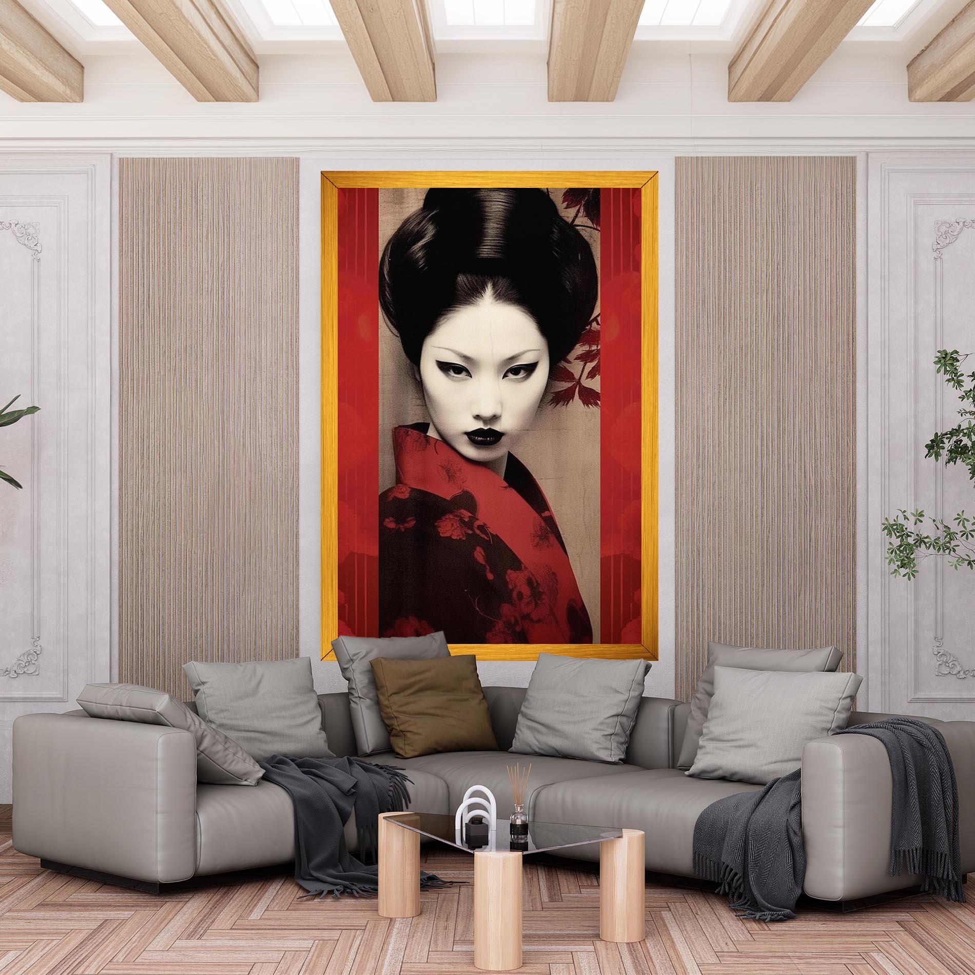 Vászonkép Black Asiatic Makeup mockup 6