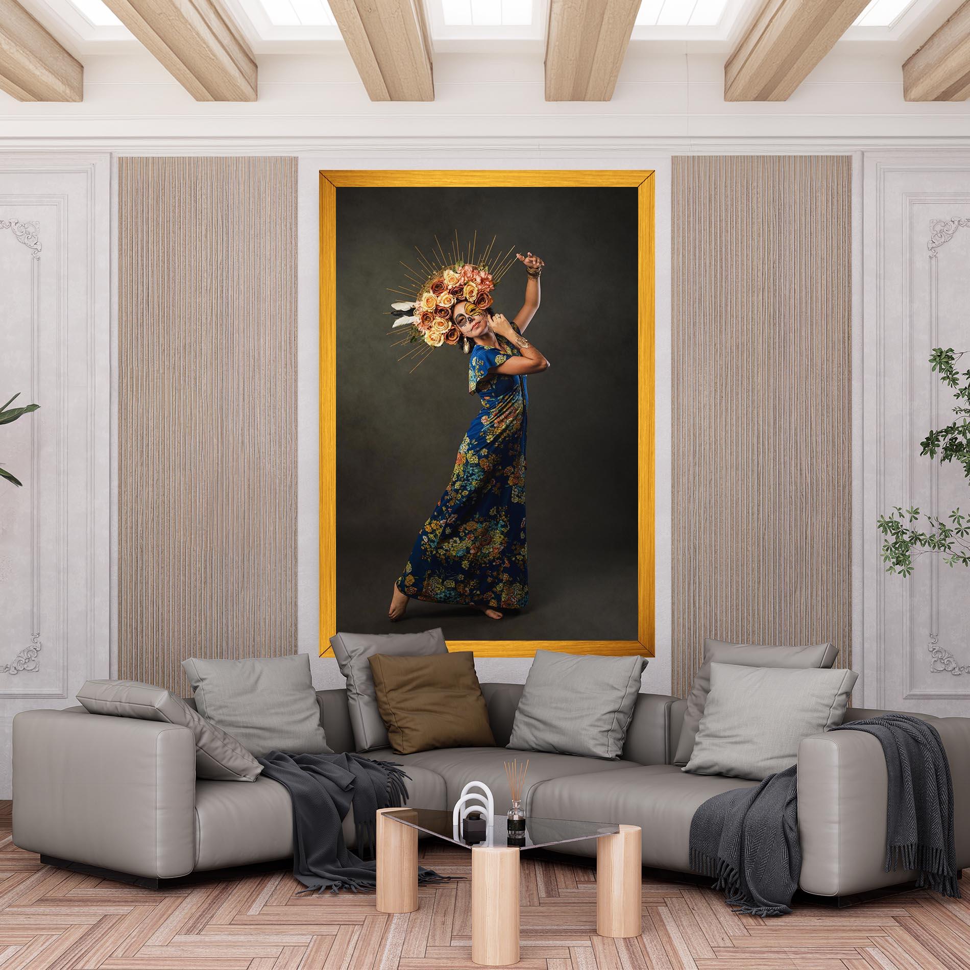 Vászonkép Sugar Skull Face mockup 6