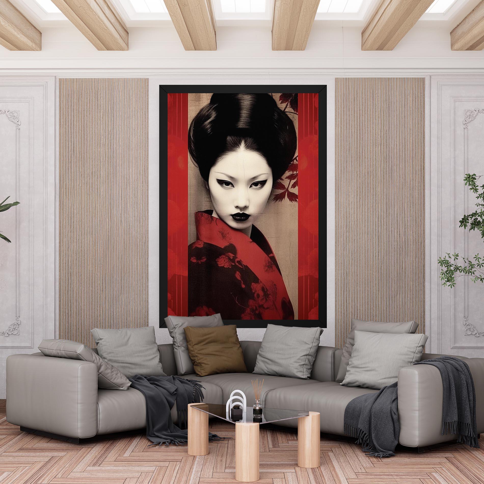 Vászonkép Black Asiatic Makeup mockup 6