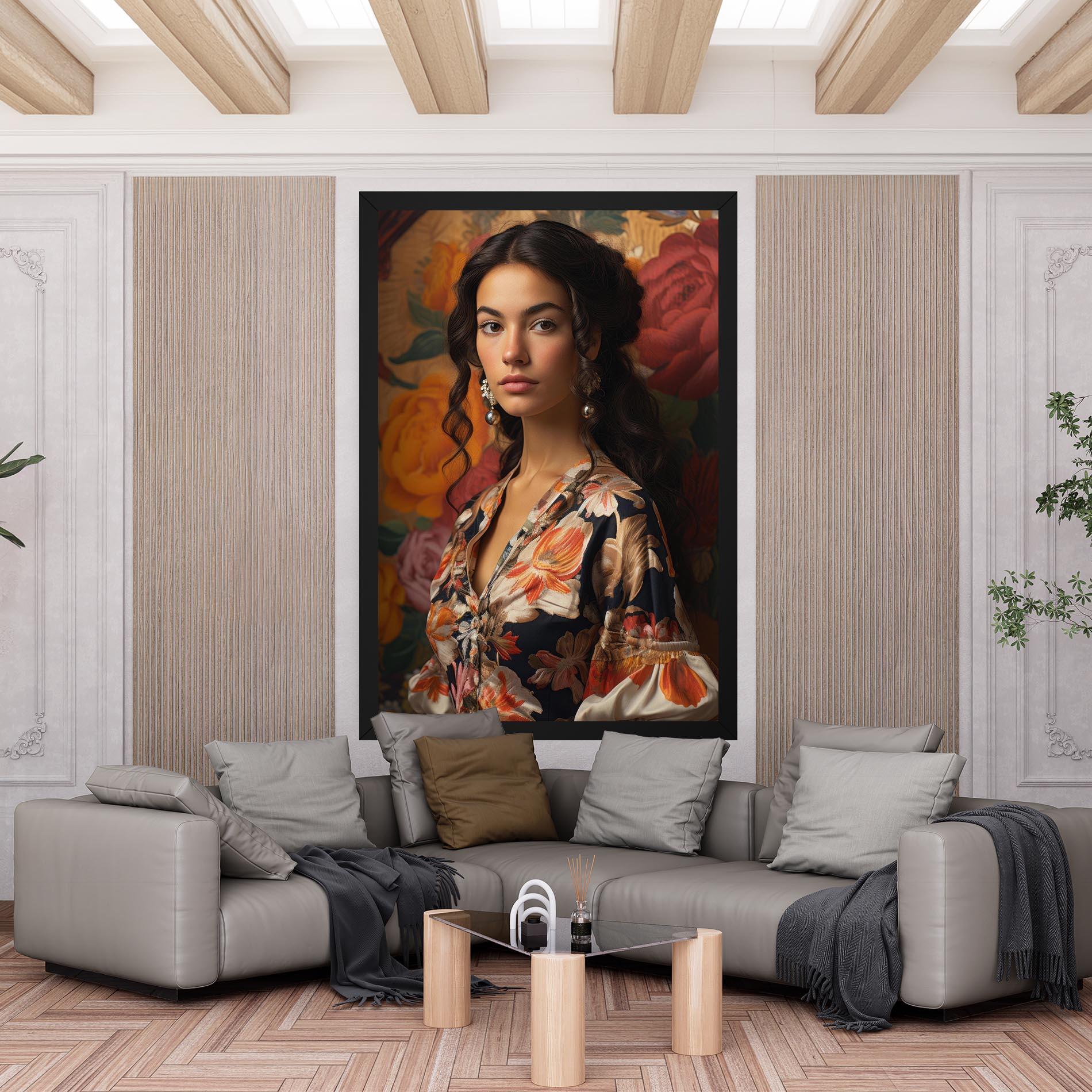 Vászonkép Floral Dress Lady mockup 6