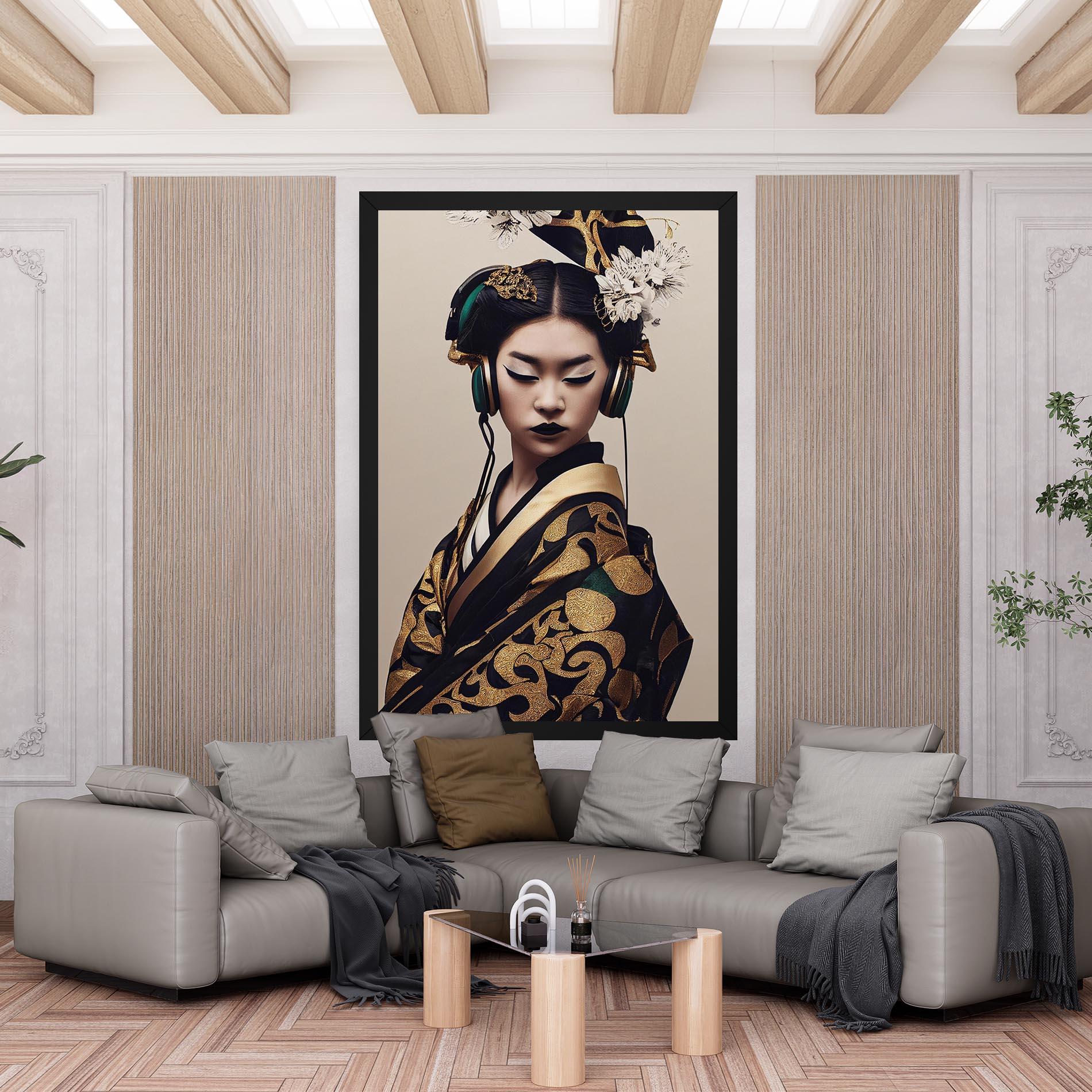 Vászonkép Kimono Headphones mockup 6