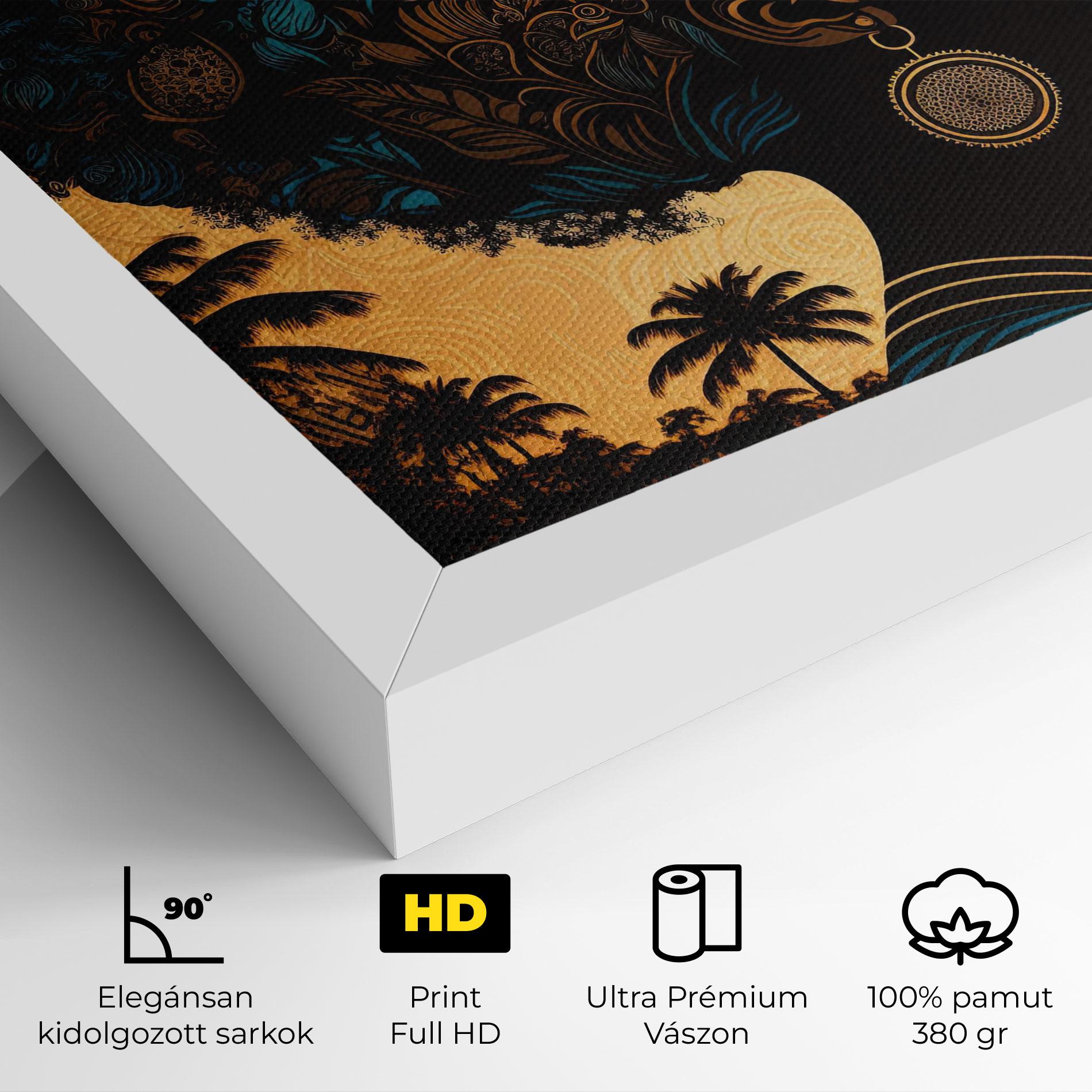 Vászonkép African Profile Woman mockup 4