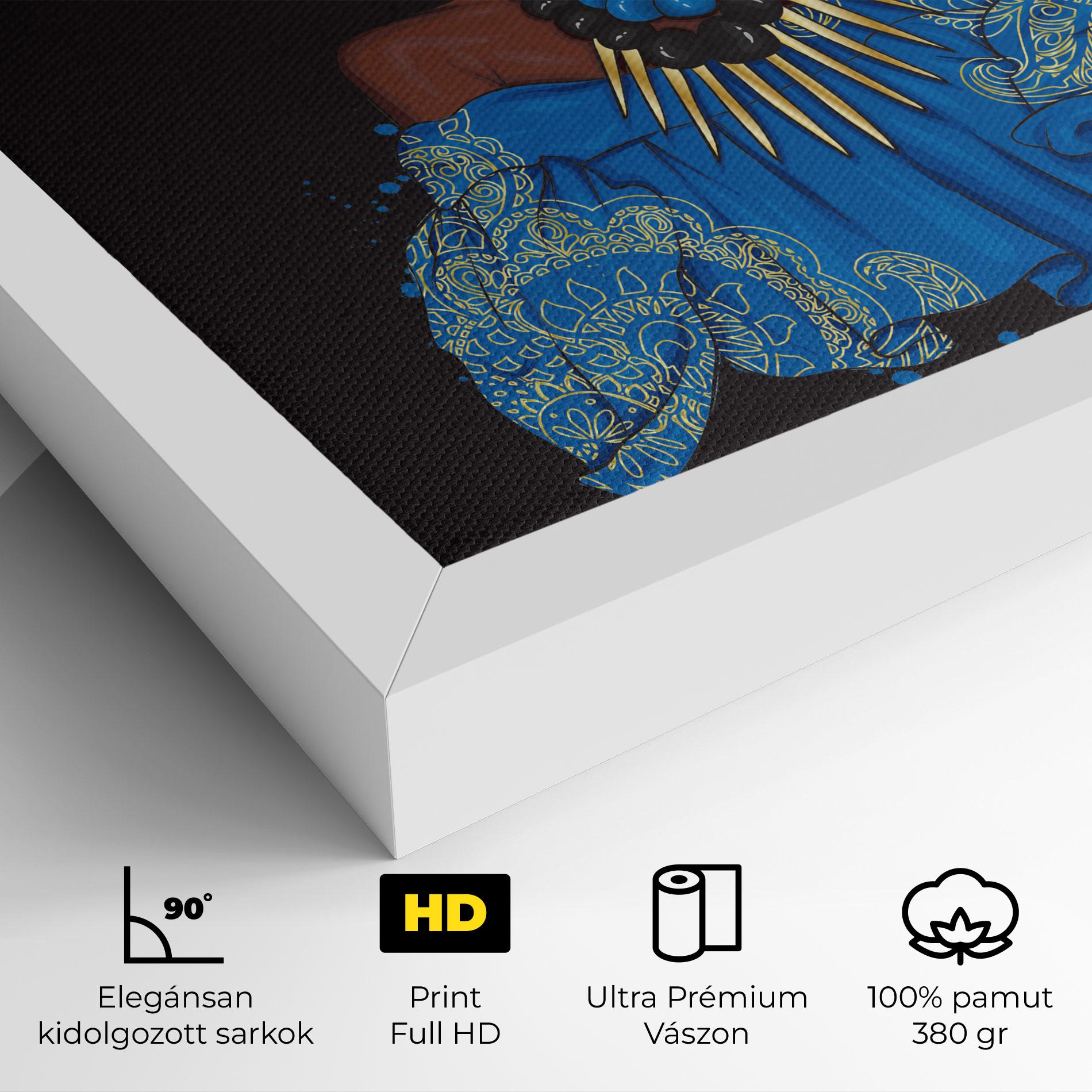 Vászonkép Blue African Outfit mockup 4