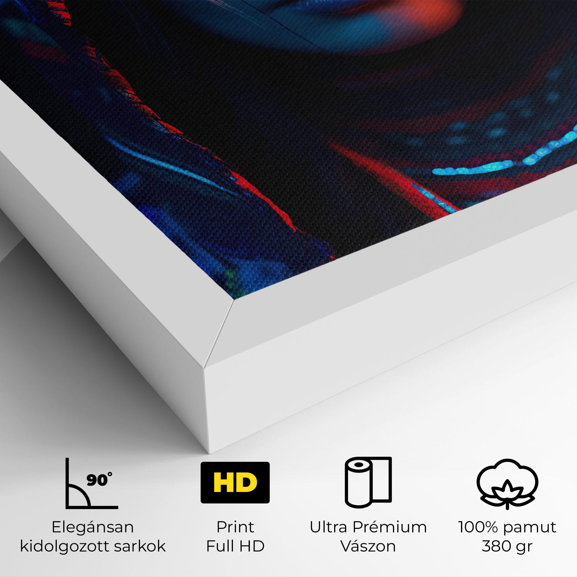 Vászonkép Blue Red Light Hood mockup 4