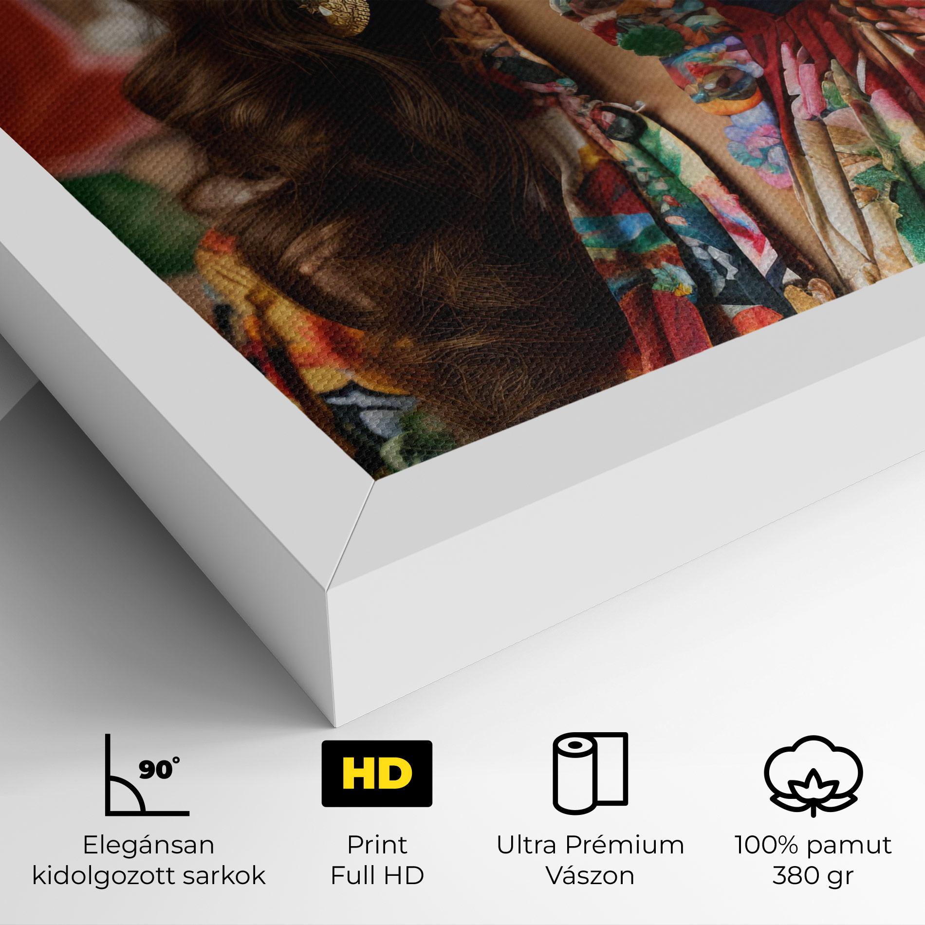 Vászonkép Floral Dress Long Hair mockup 4