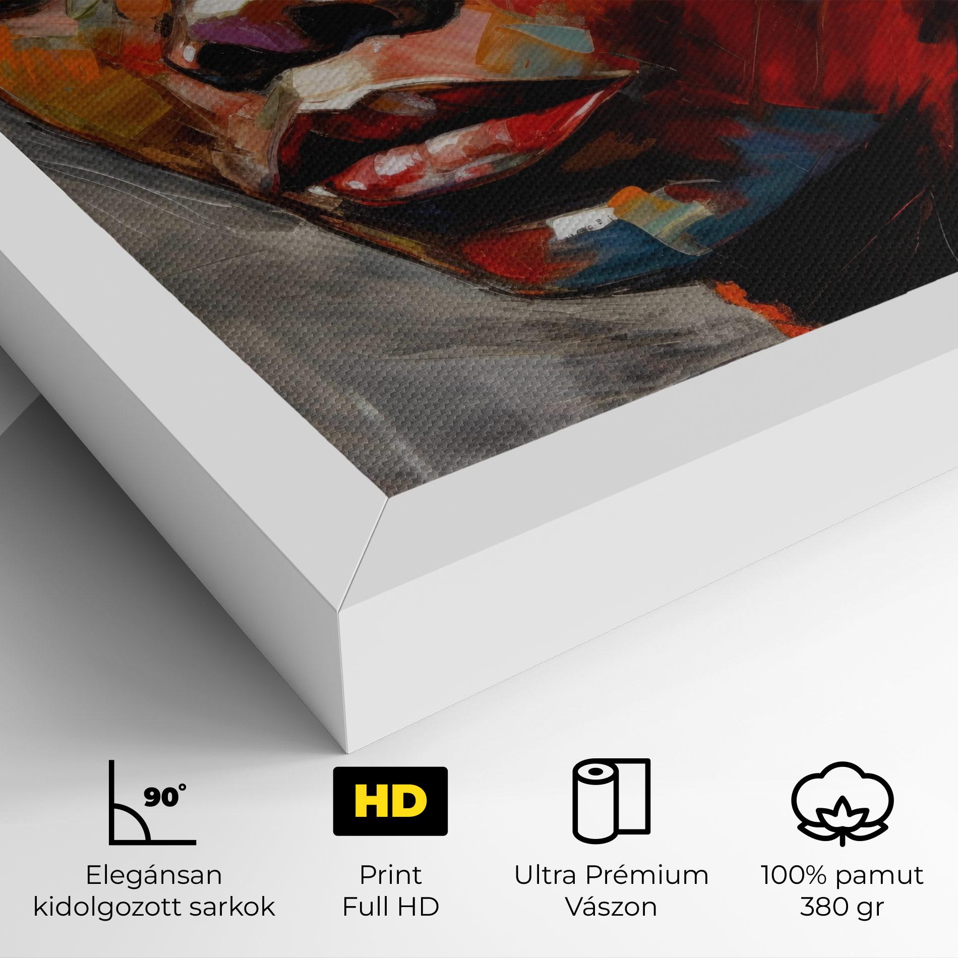 Vászonkép Intense Portrait Art mockup 4