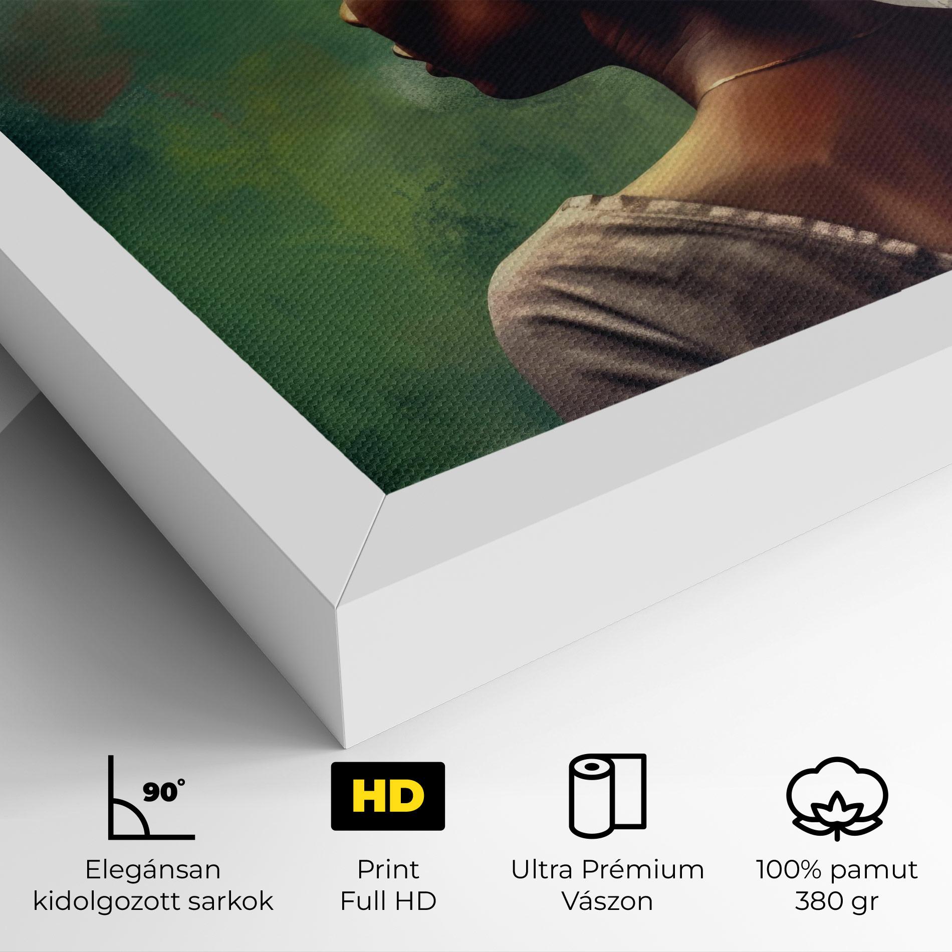 Vászonkép Yellow Turban Art mockup 4