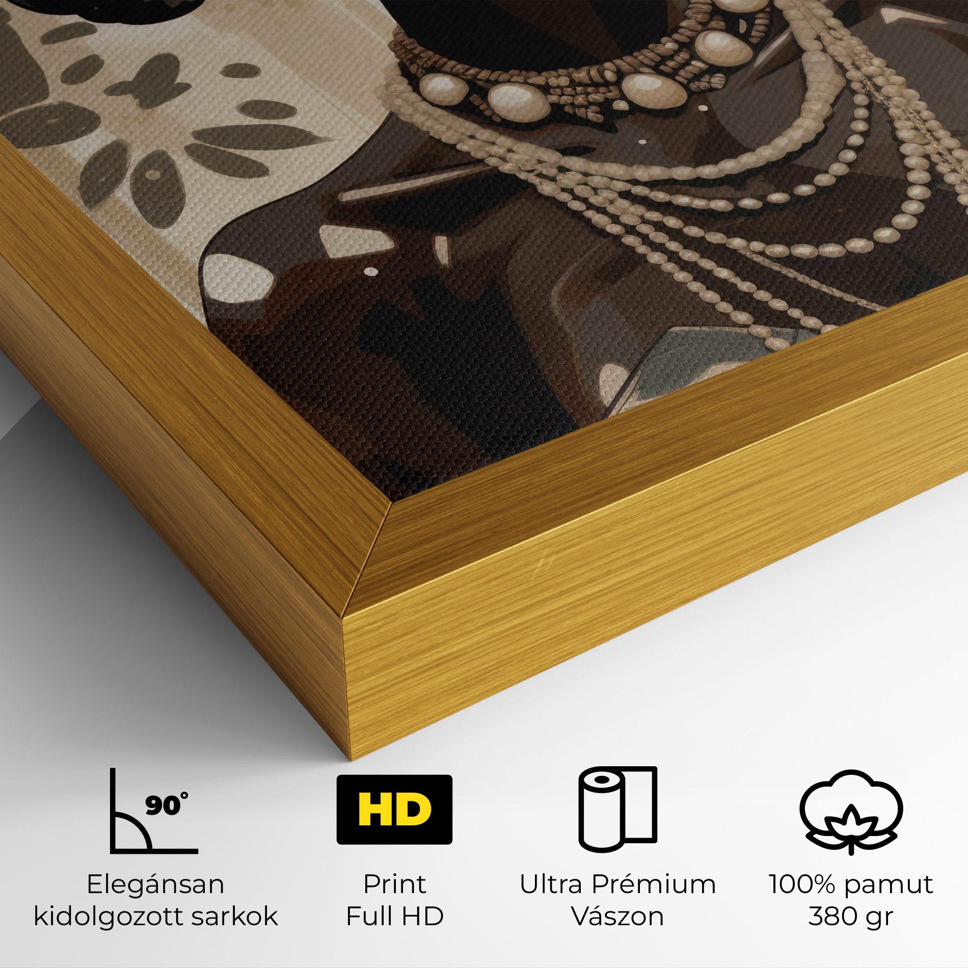 Vászonkép African Woman On Cream mockup 4