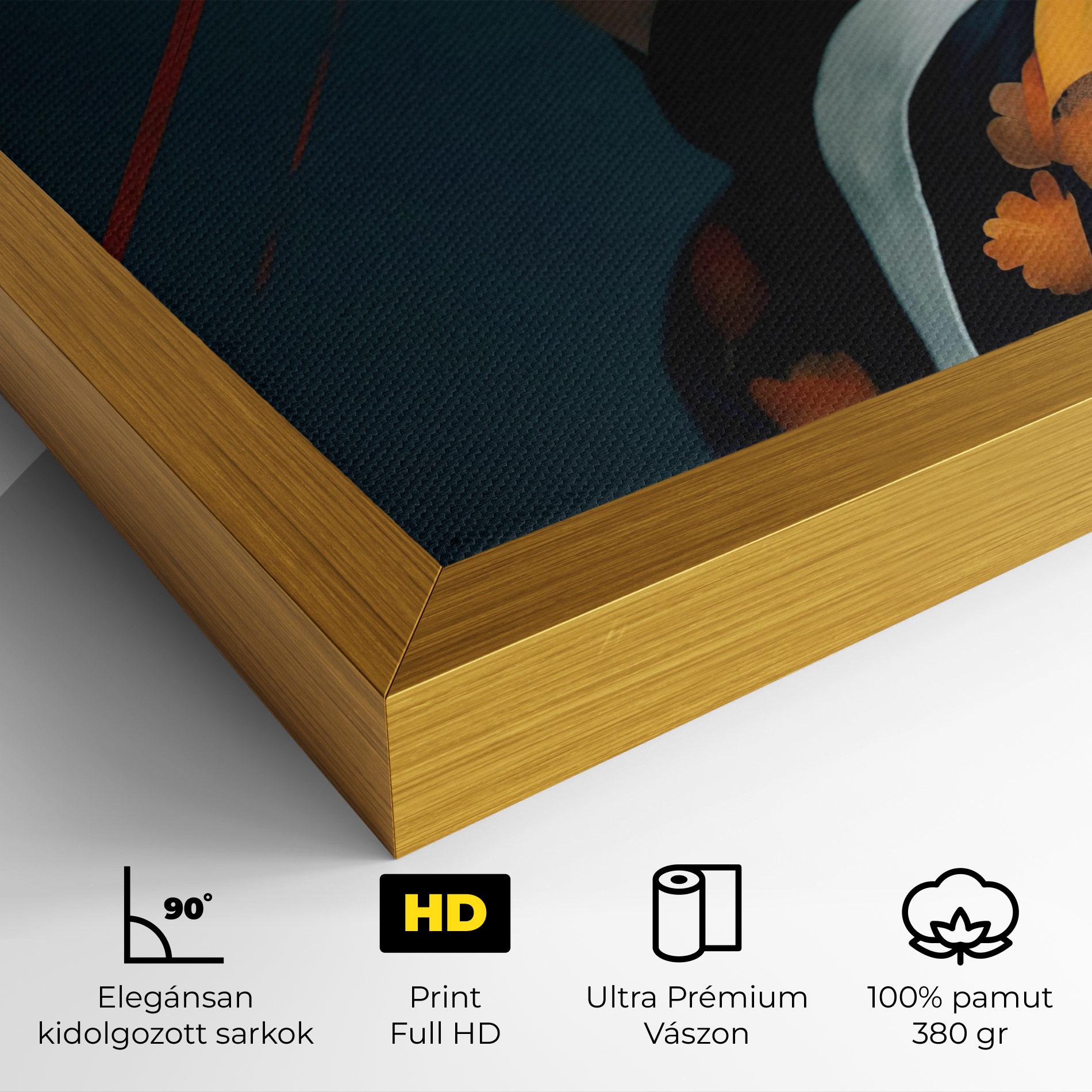 Vászonkép Asian Painted Woman mockup 4