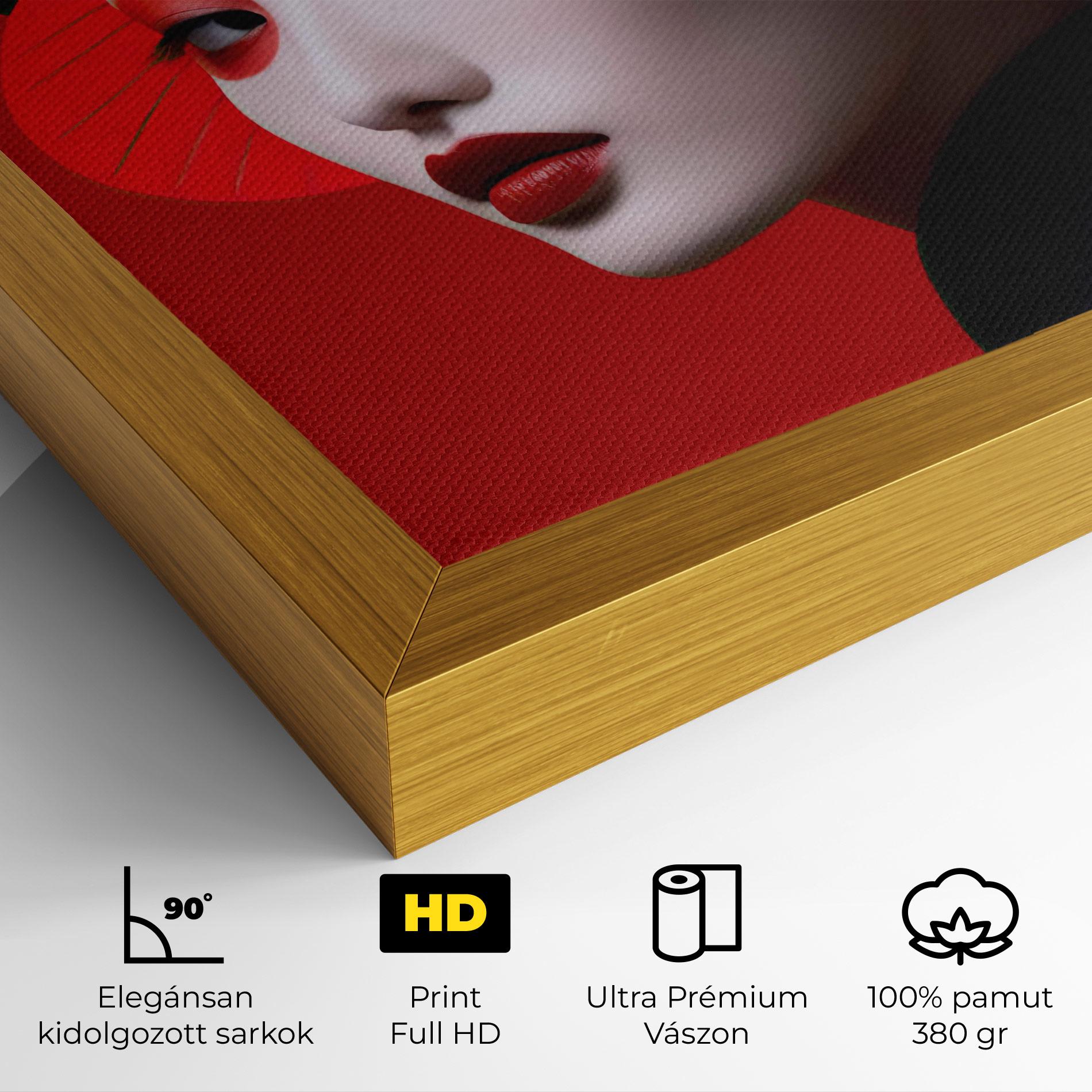 Vászonkép Asiatic Red Makeup mockup 4