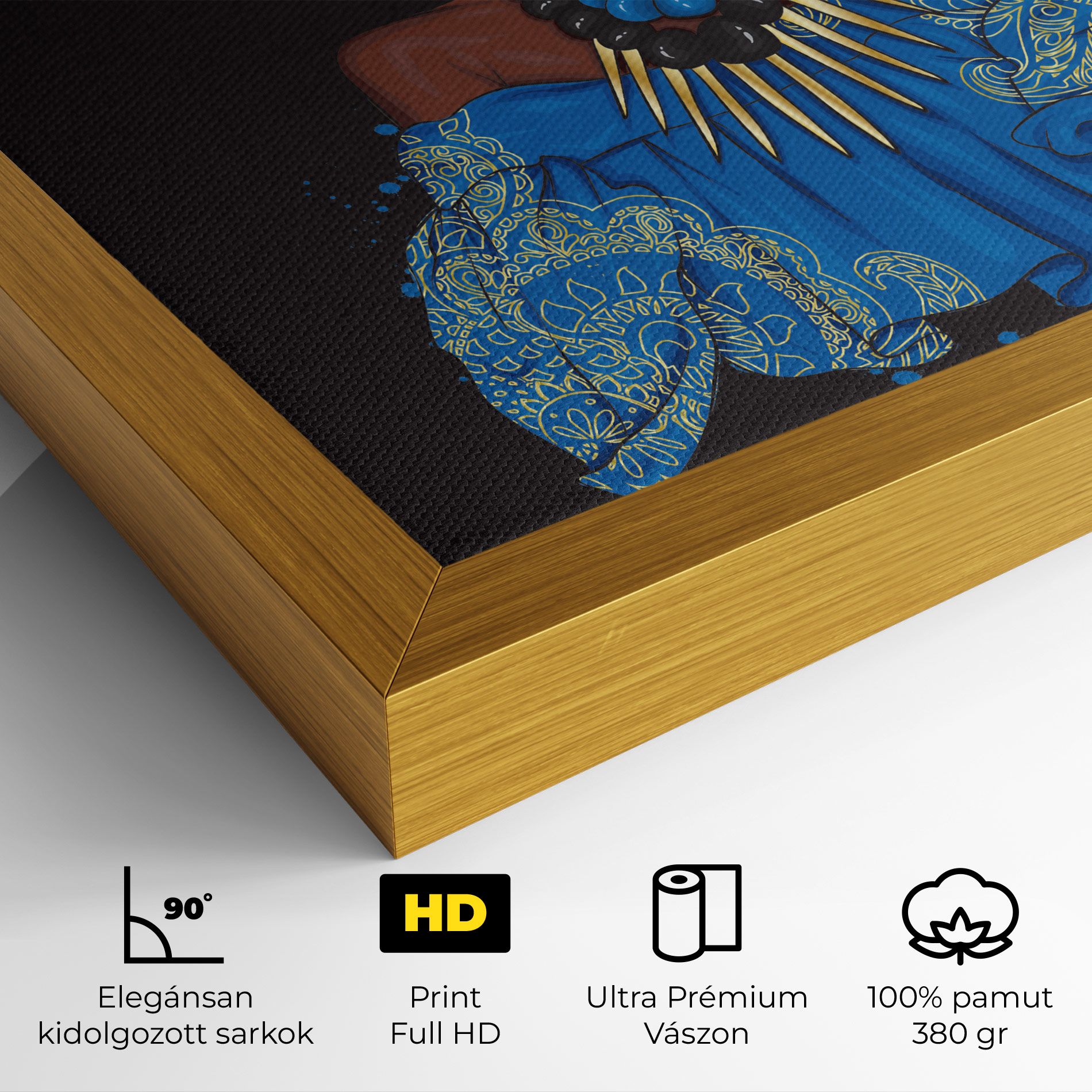 Blue African Outfit mockup 4