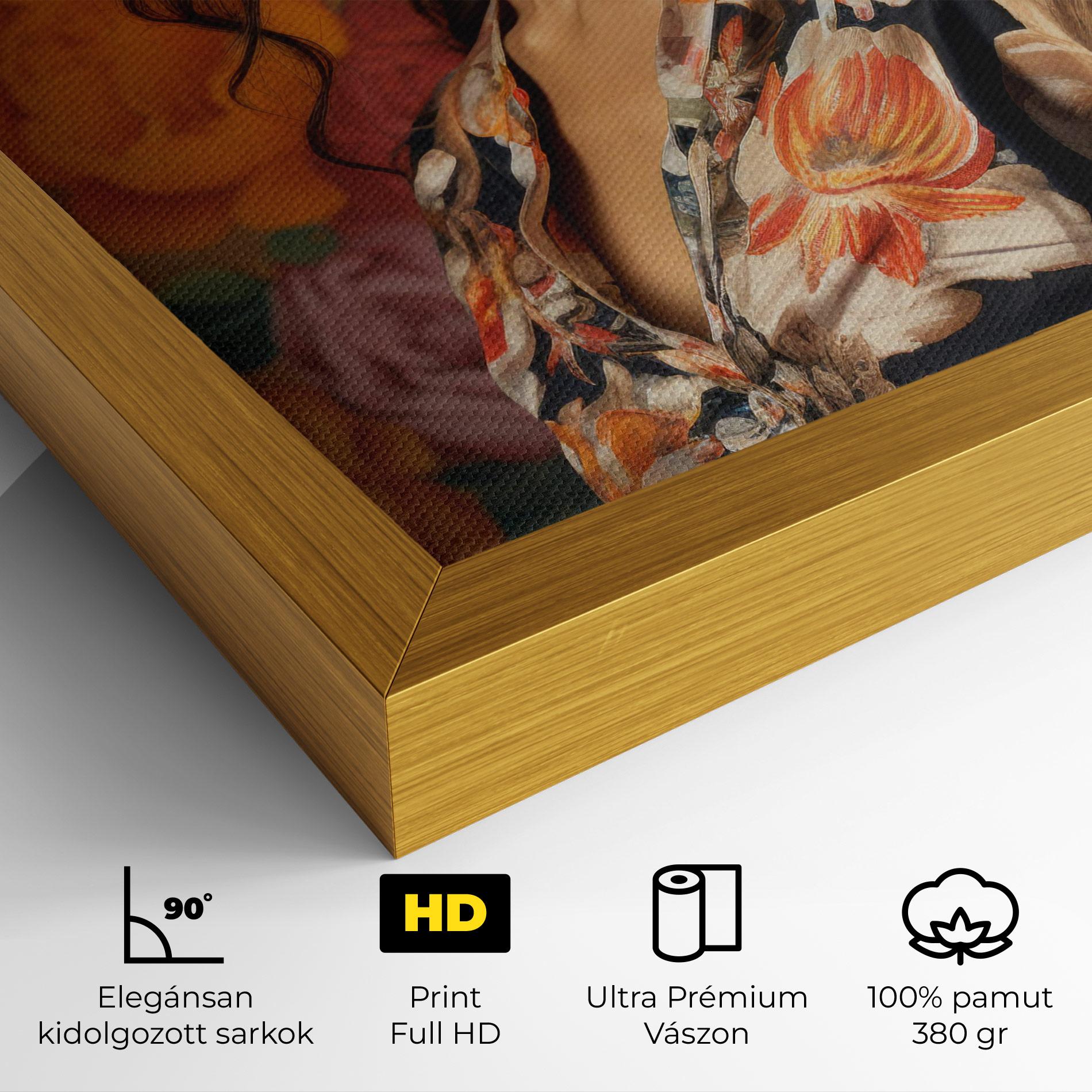 Vászonkép Floral Dress Lady mockup 4