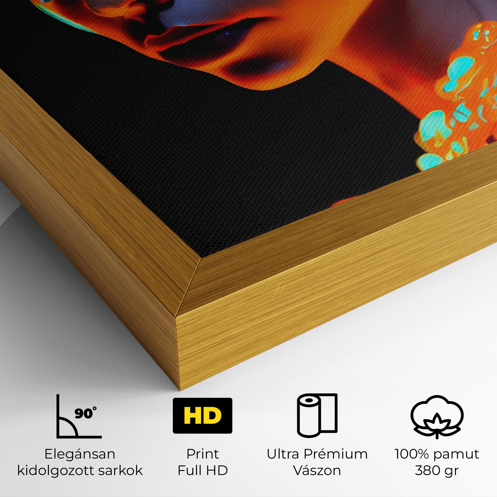 Vászonkép Glowing Face Paint mockup 4