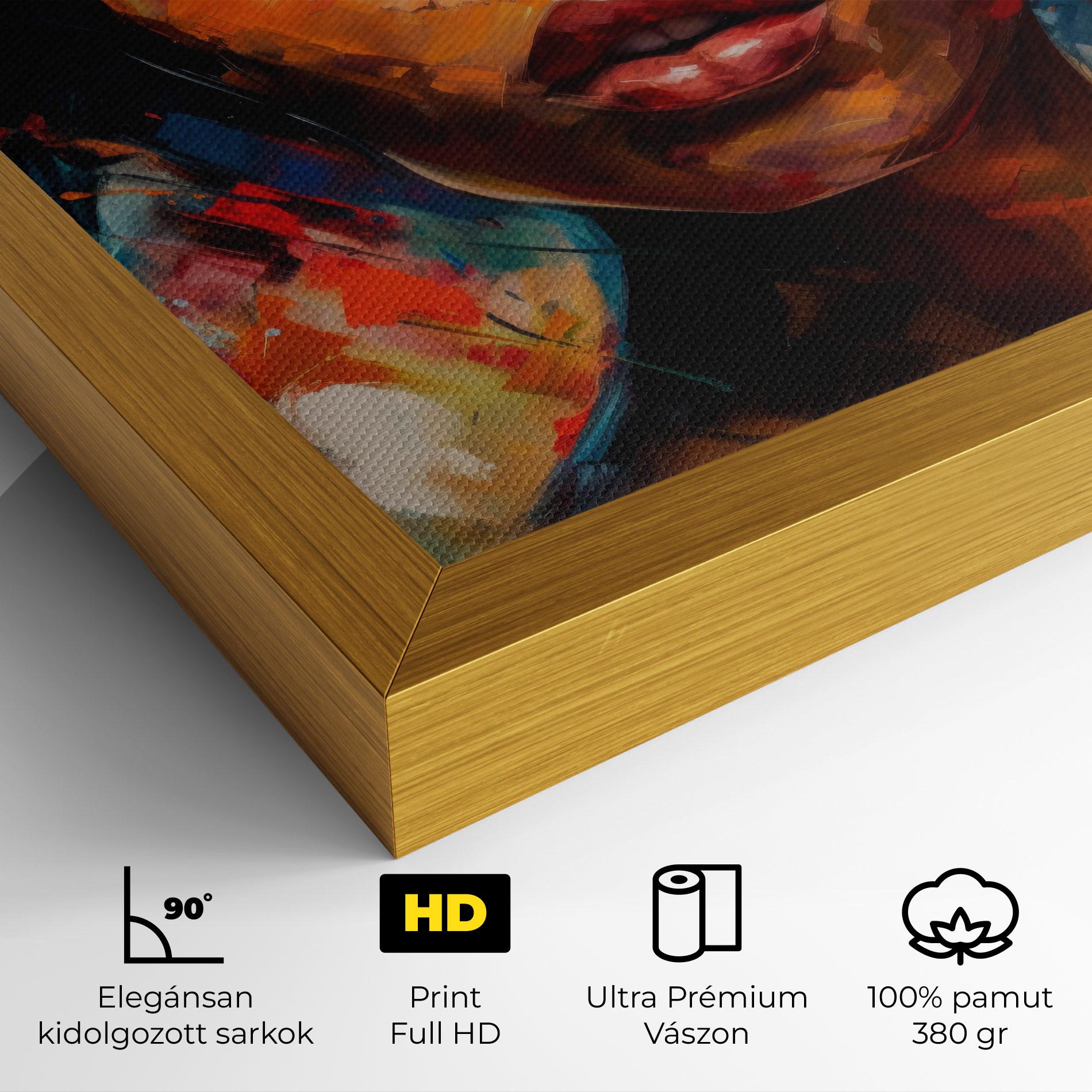 Vászonkép Intense Fiery Portrait mockup 4