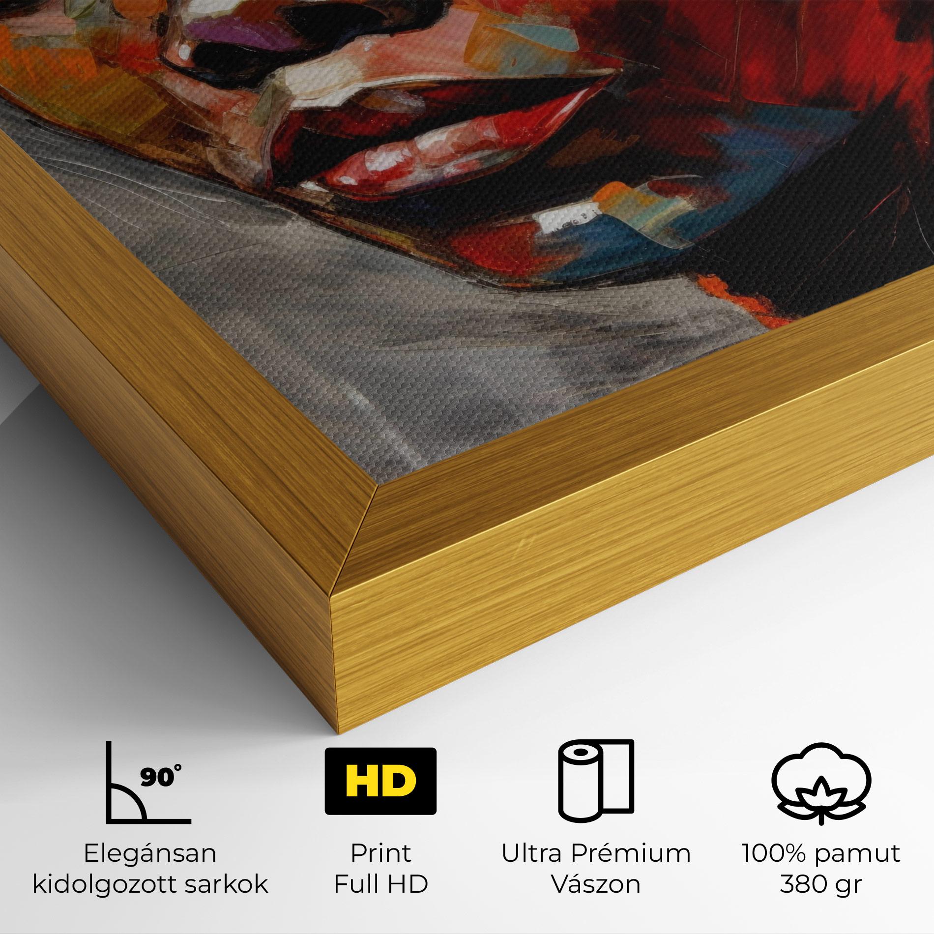 Vászonkép Intense Portrait Art mockup 4