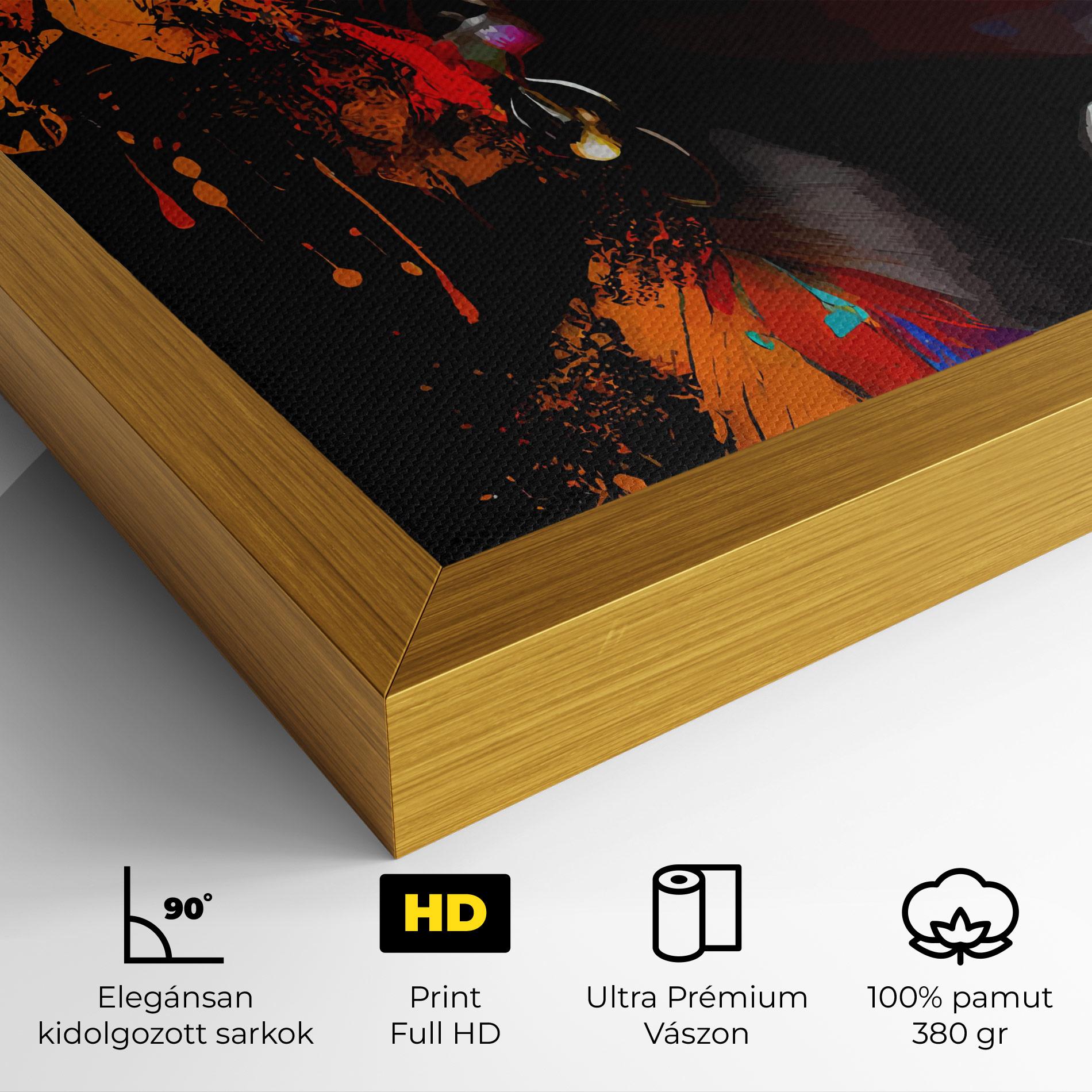 Vászonkép Pretty African Art Splash mockup 4