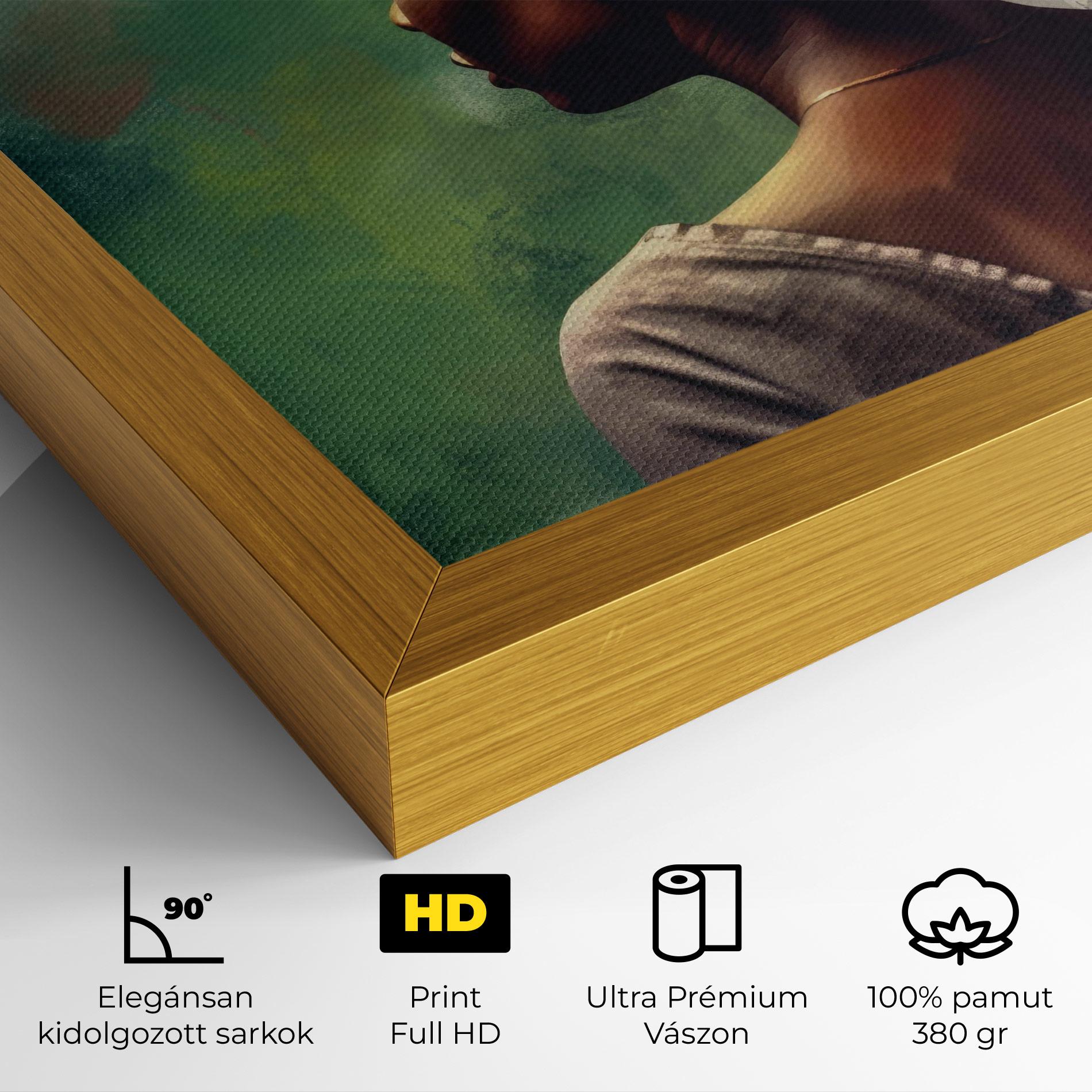 Vászonkép Yellow Turban Art mockup 4