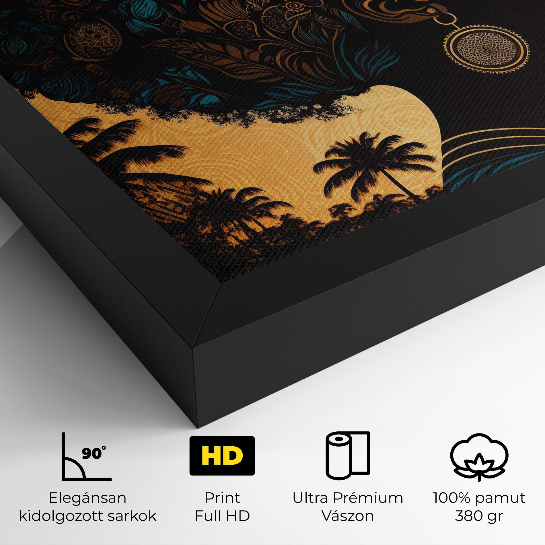 Vászonkép African Profile Woman mockup 4