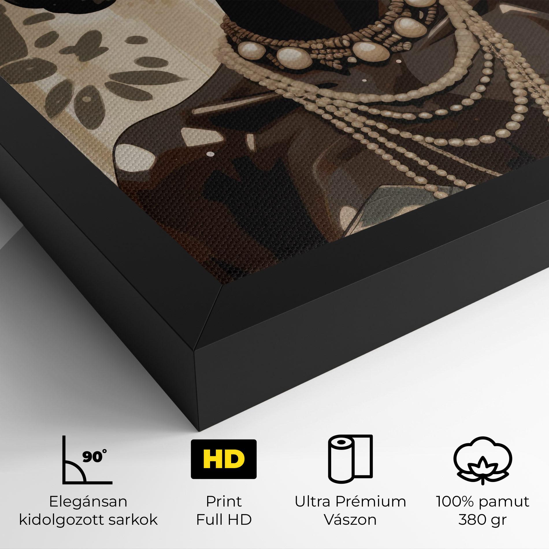 Vászonkép African Woman On Cream mockup 4