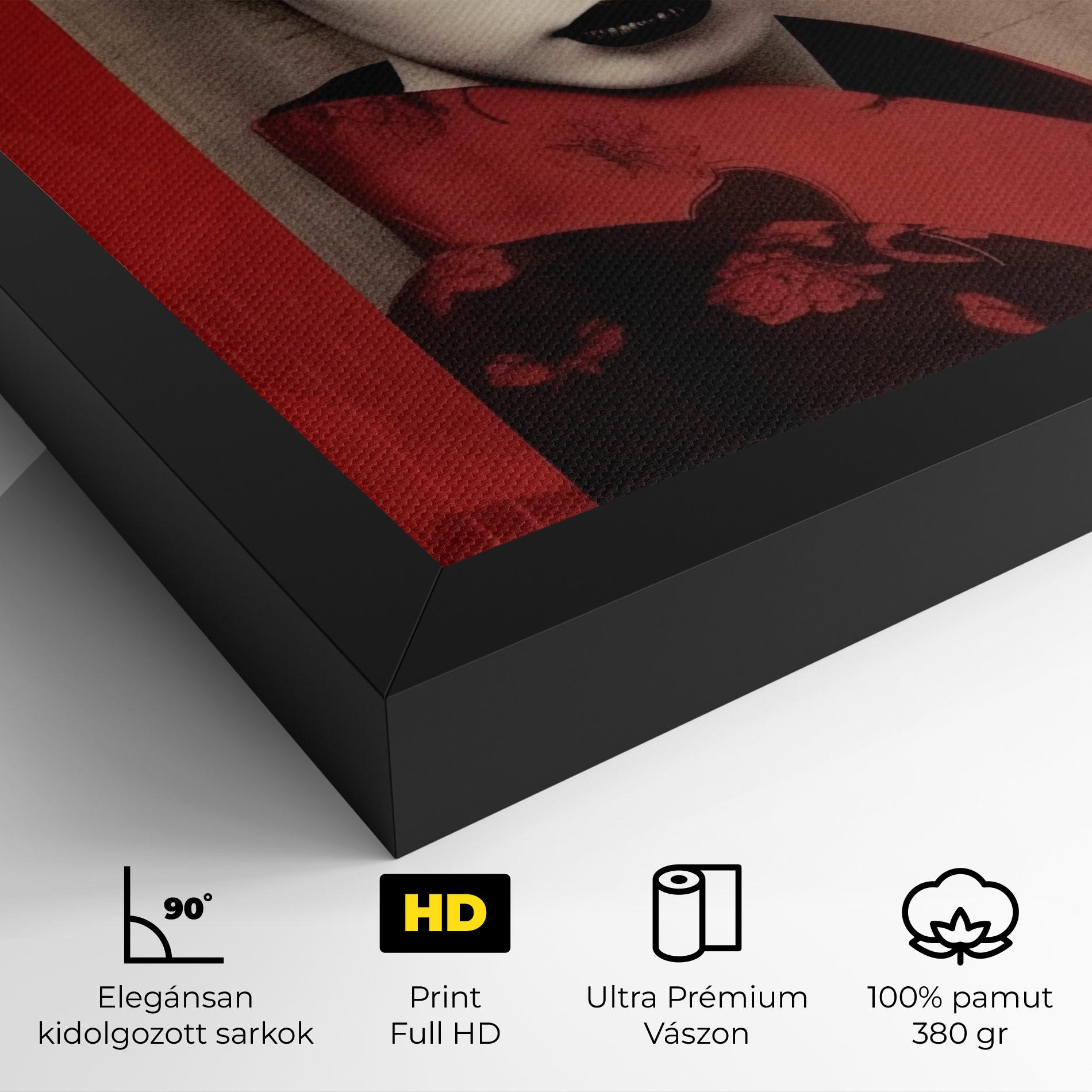 Vászonkép Black Asiatic Makeup mockup 4