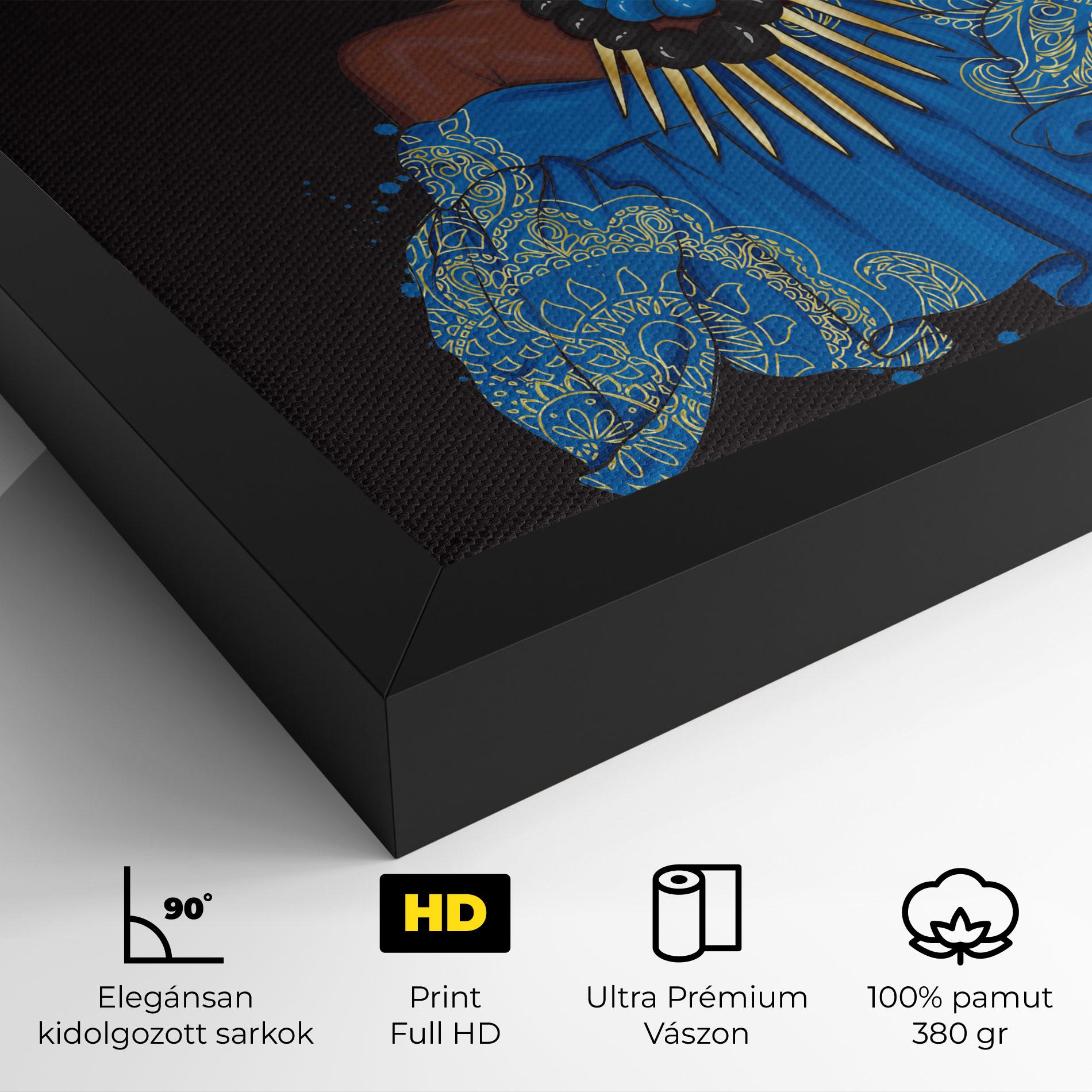 Vászonkép Blue African Outfit mockup 4