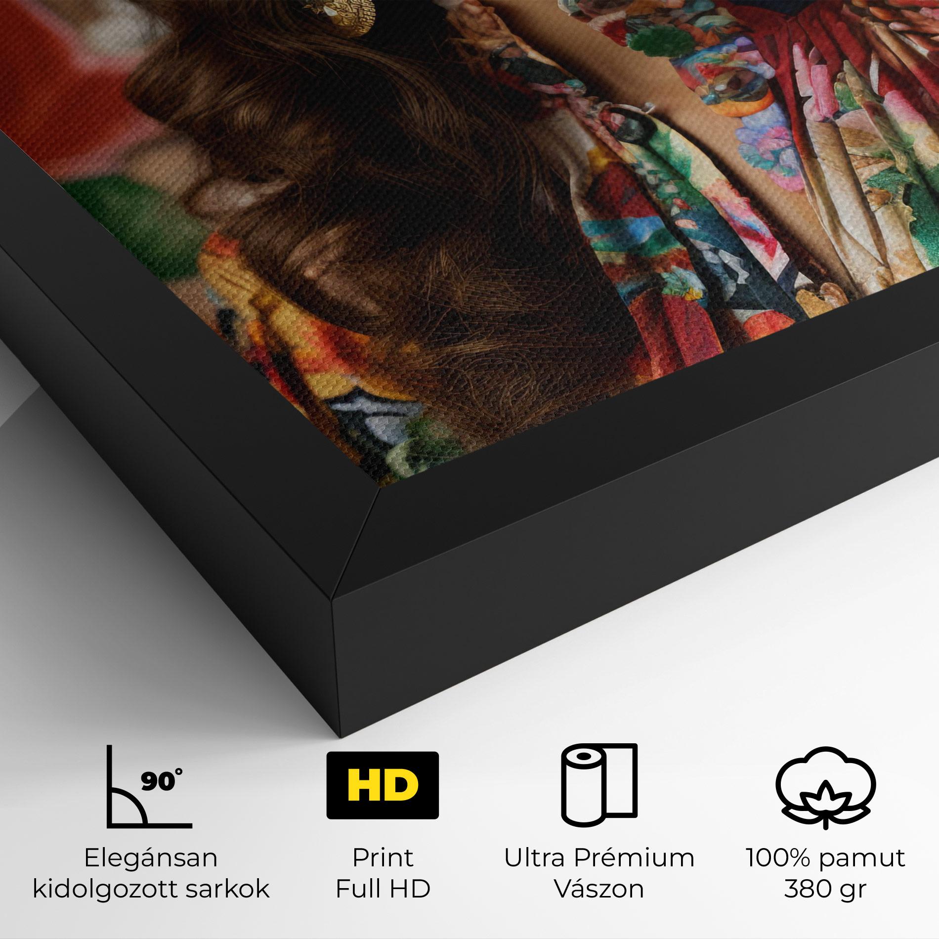 Vászonkép Floral Dress Long Hair mockup 4