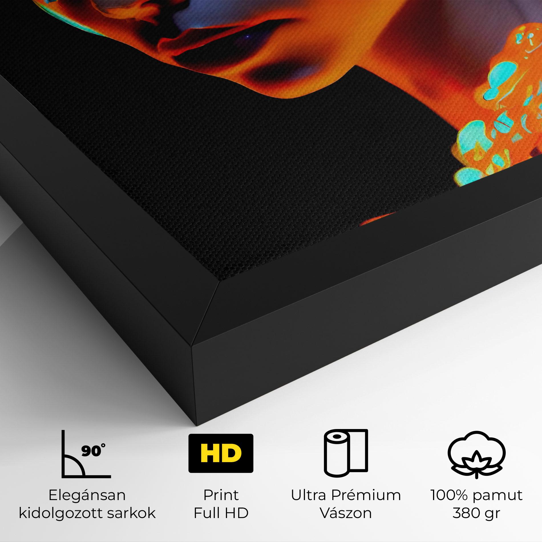 Vászonkép Glowing Face Paint mockup 4