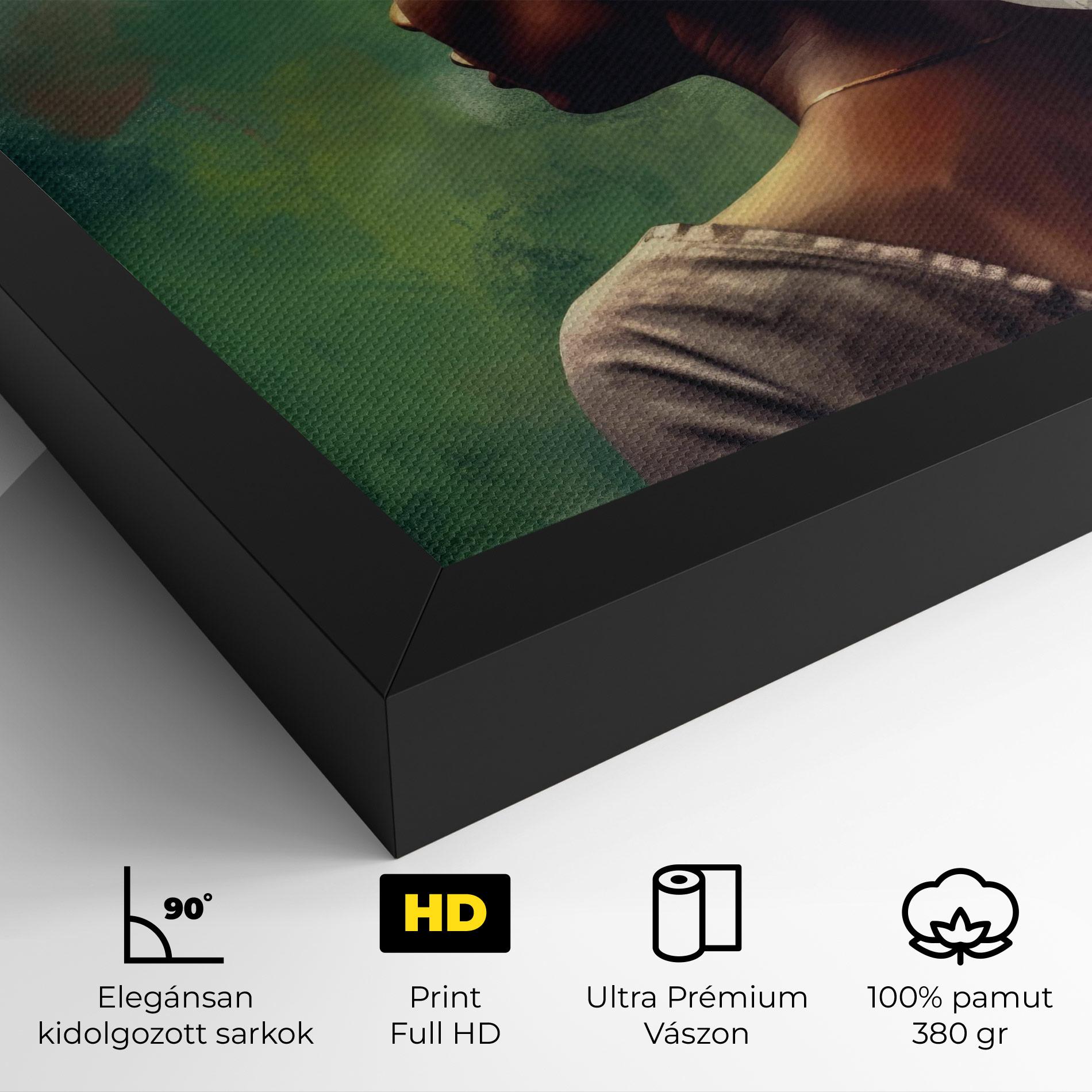 Vászonkép Yellow Turban Art mockup 4