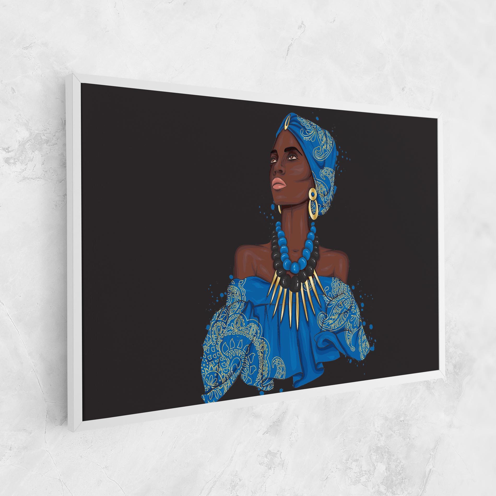 Vászonkép Blue African Outfit mockup 1