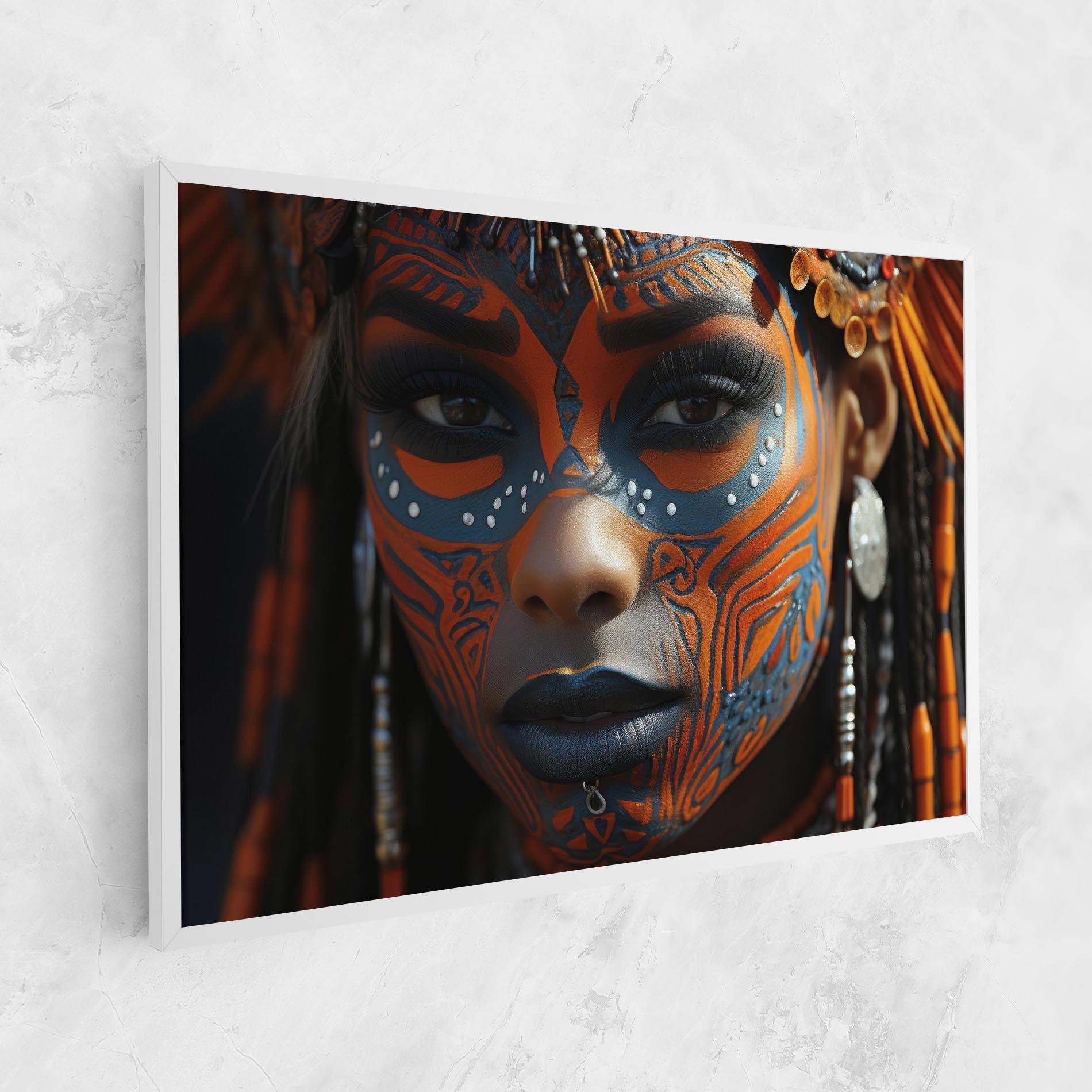 Vászonkép Orange Tribal Paint mockup 1
