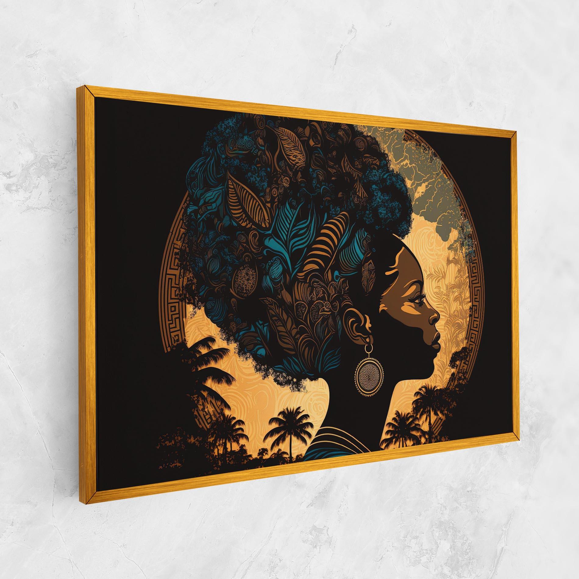 Vászonkép African Profile Woman mockup 1