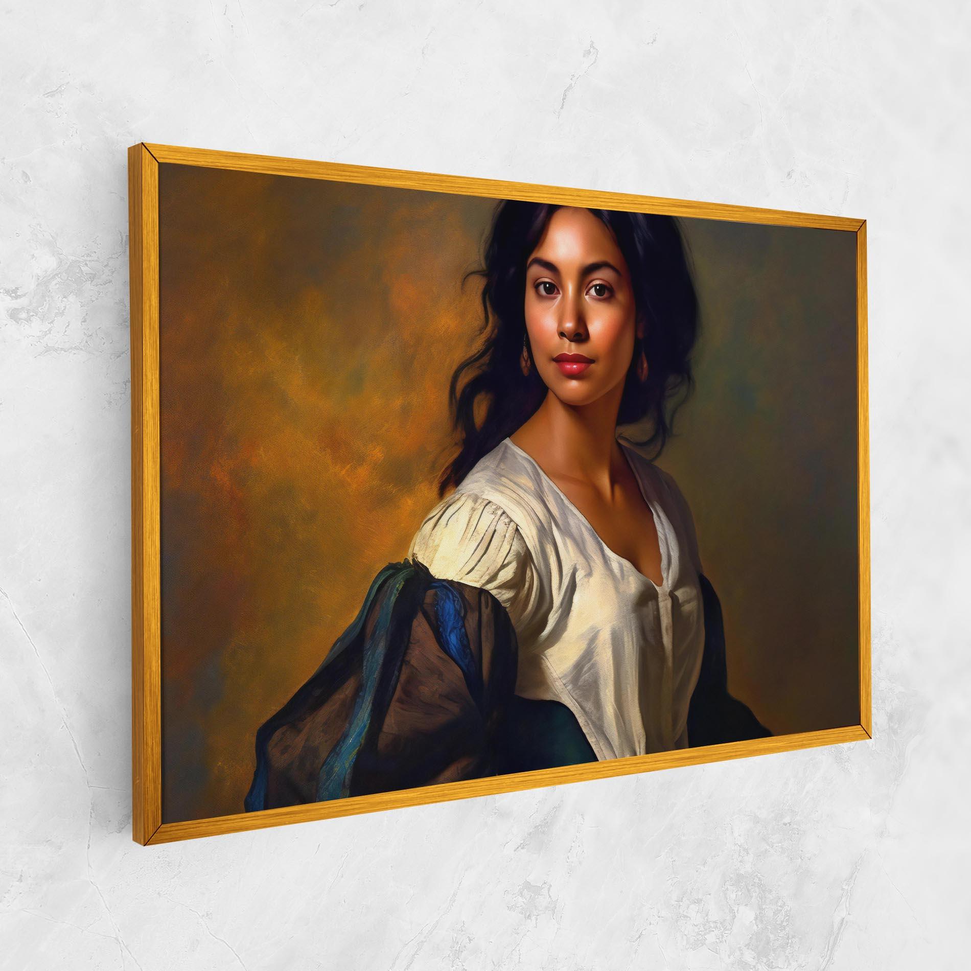 Vászonkép Beautiful Brunette Art mockup 1