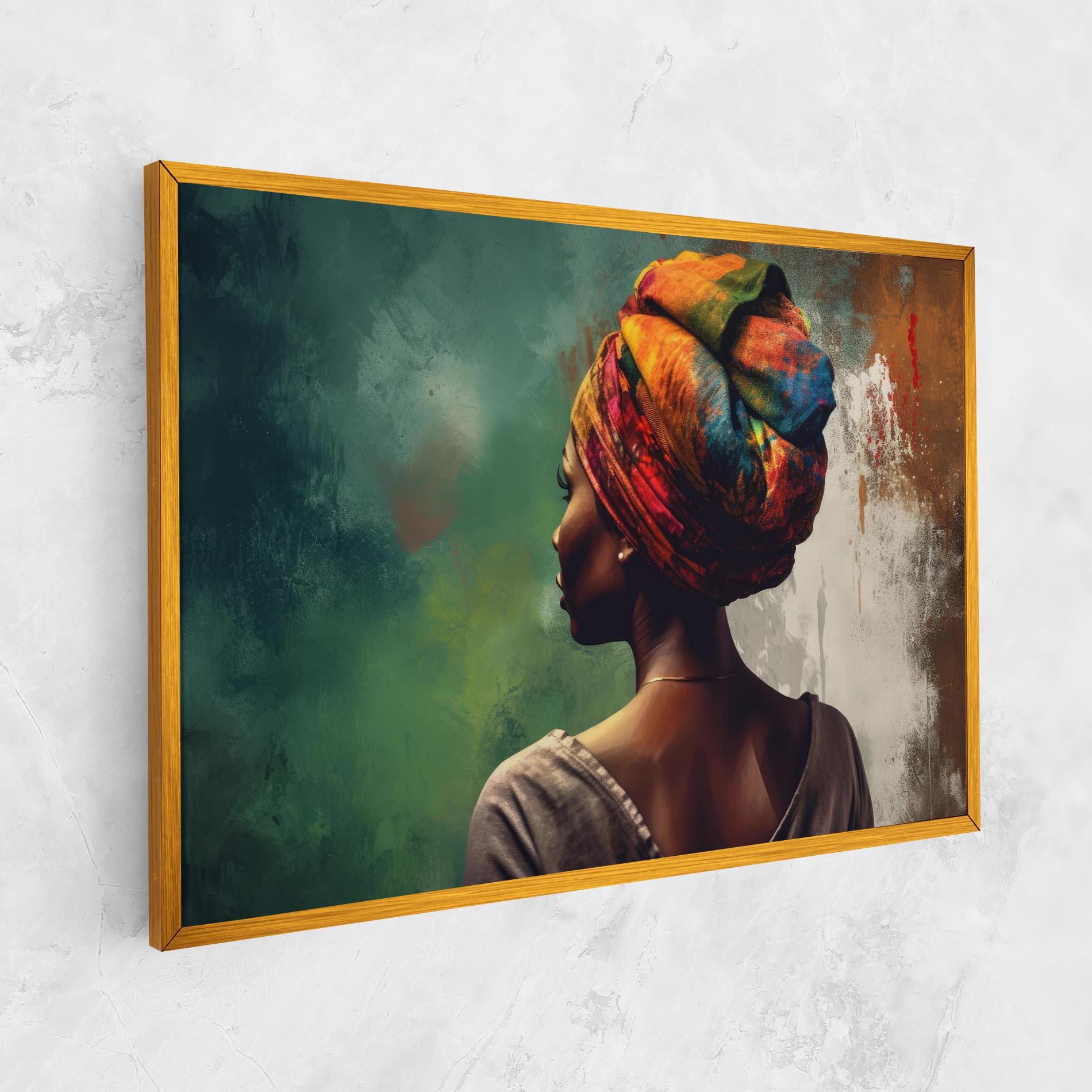 Vászonkép Yellow Turban Art mockup 1