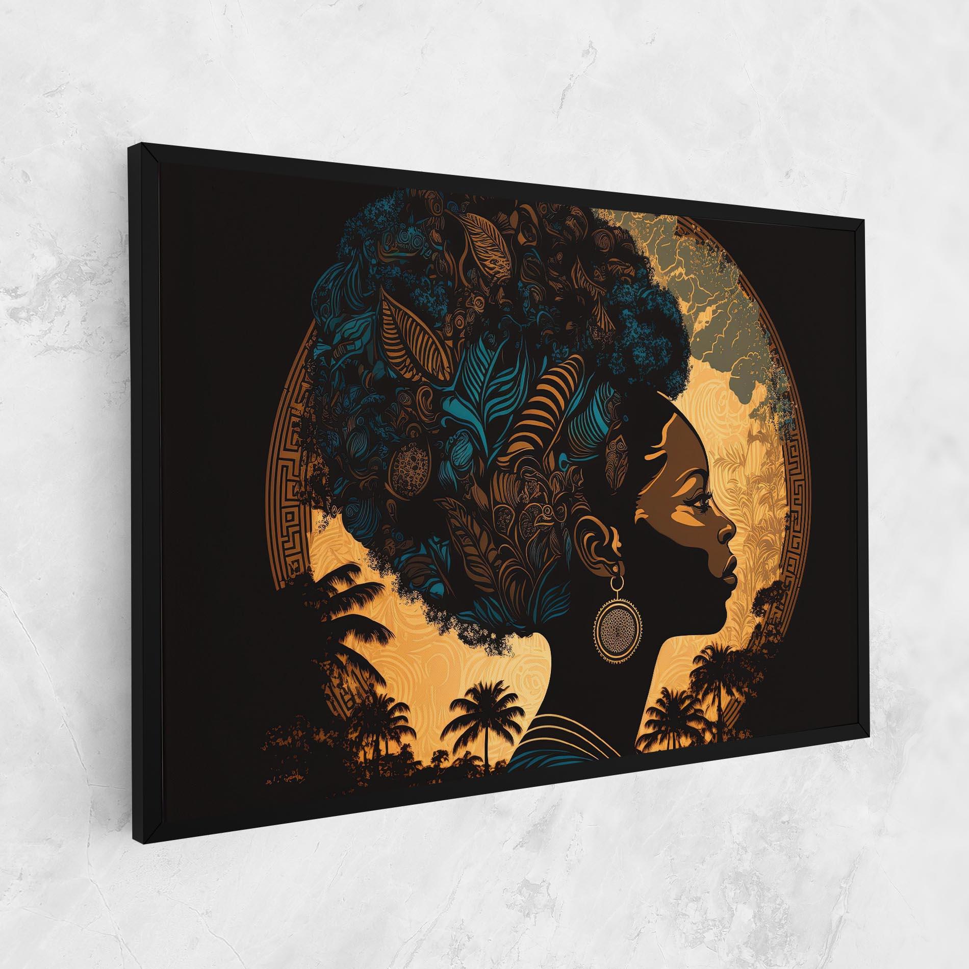 Vászonkép African Profile Woman mockup 1