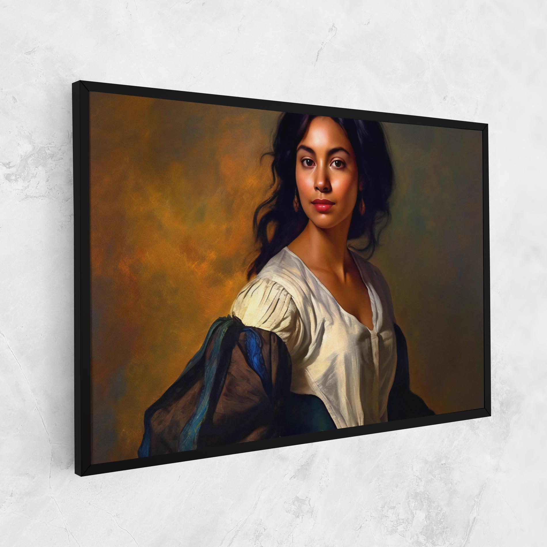 Vászonkép Beautiful Brunette Art mockup 1