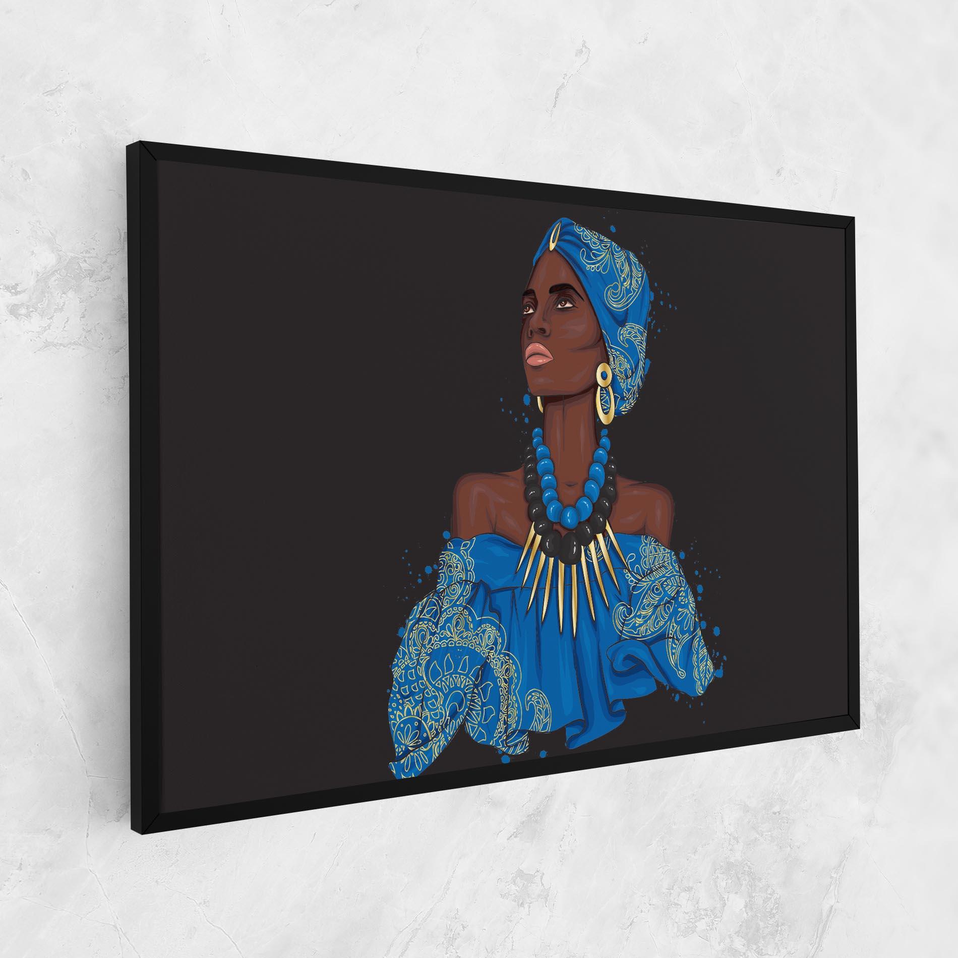 Vászonkép Blue African Outfit mockup 1