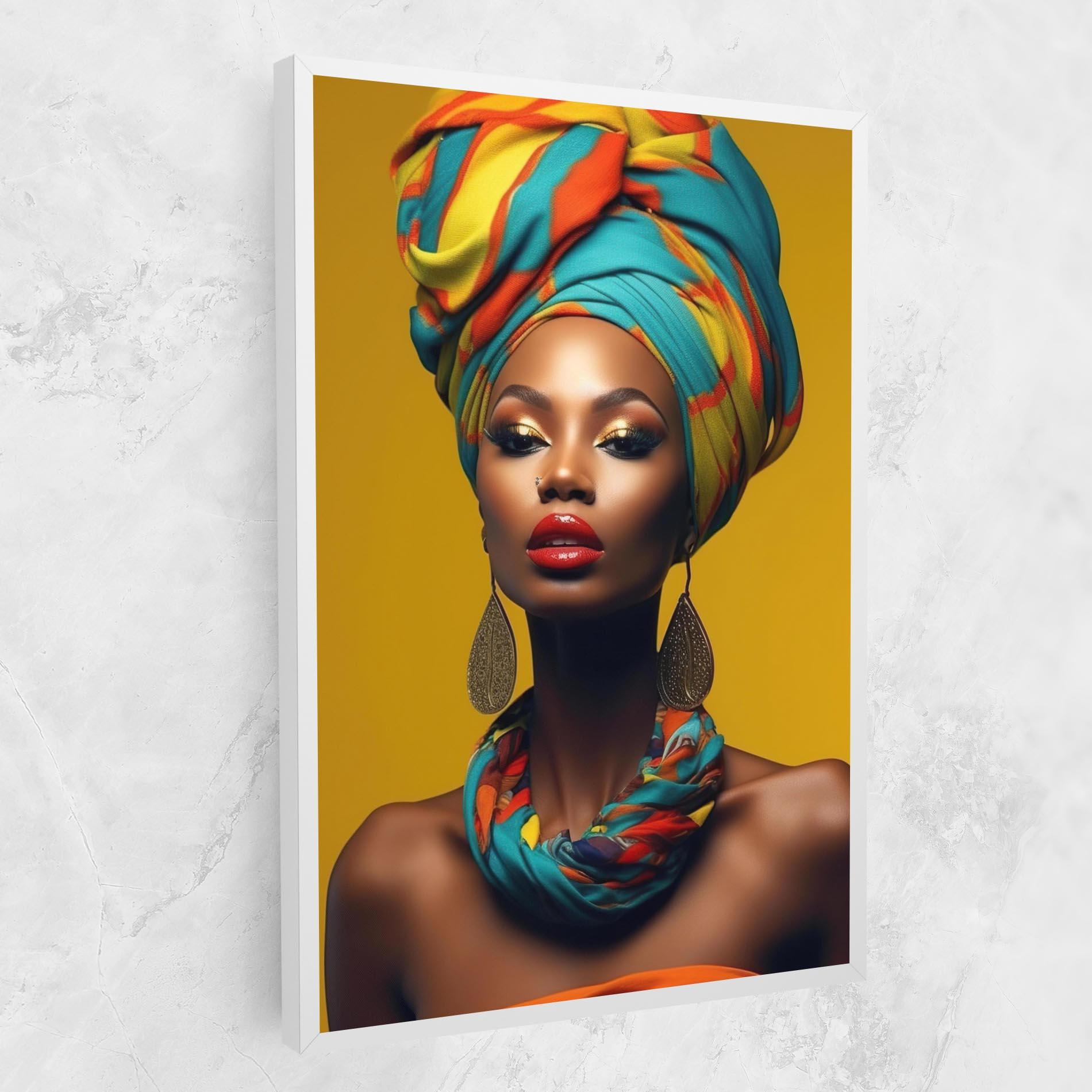 Vászonkép African Yellow Portrait mockup 1