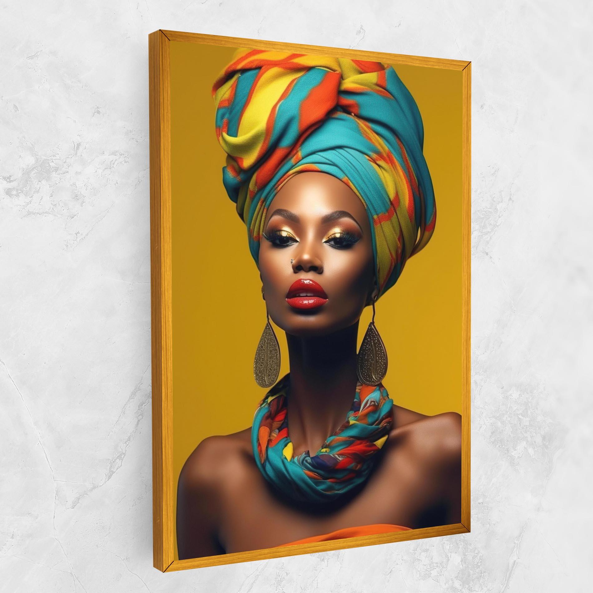 Vászonkép African Yellow Portrait mockup 1