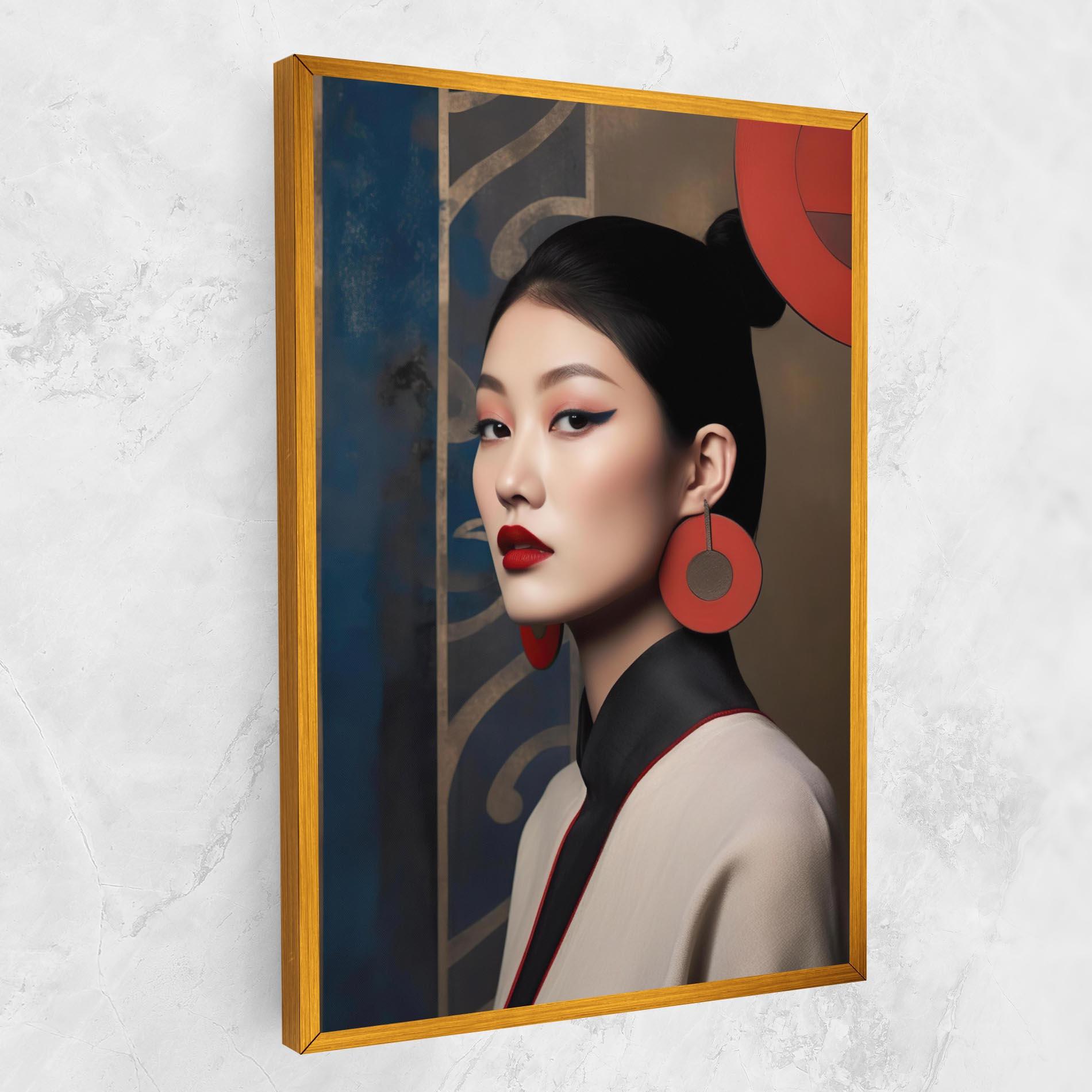 Vászonkép Asian Big Earrings mockup 1