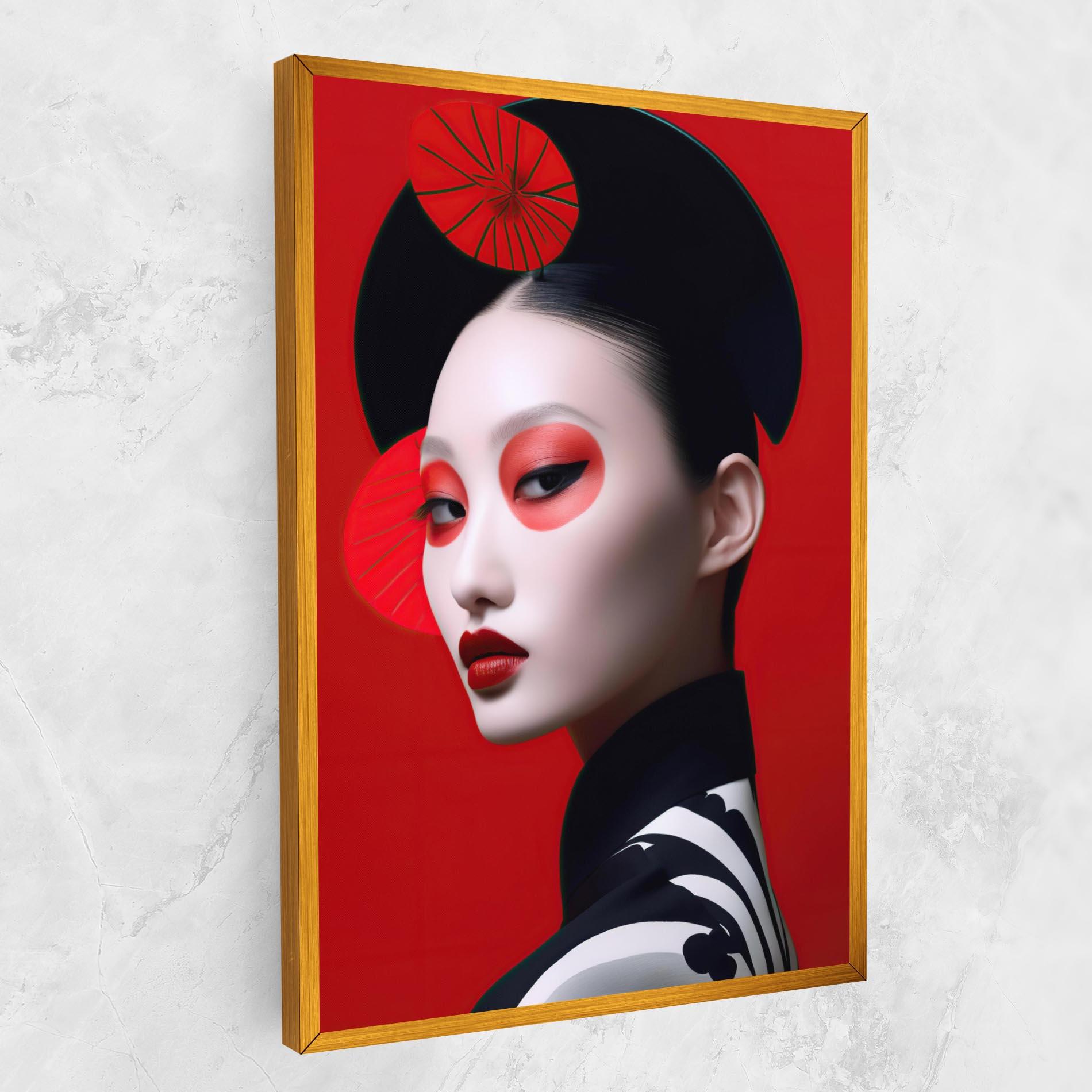 Vászonkép Asiatic Red Makeup mockup 1