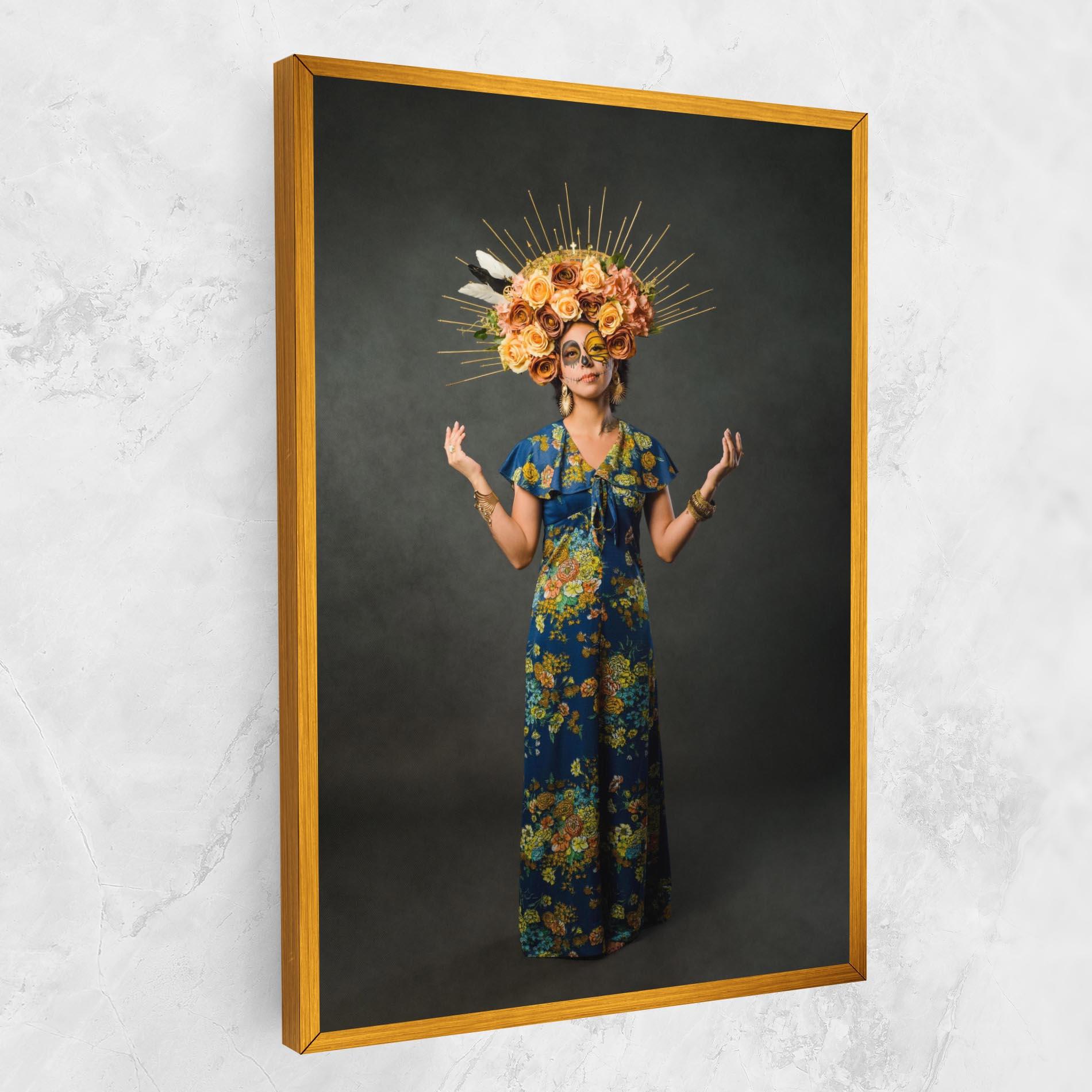 Vászonkép Sugar Skull Makeup mockup 1