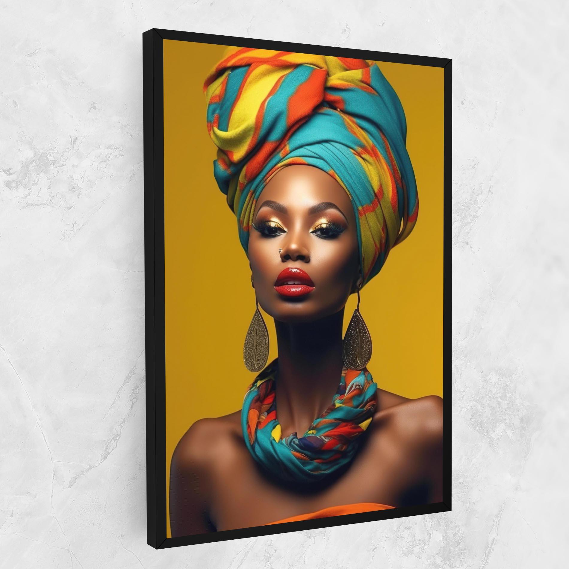 Vászonkép African Yellow Portrait mockup 1