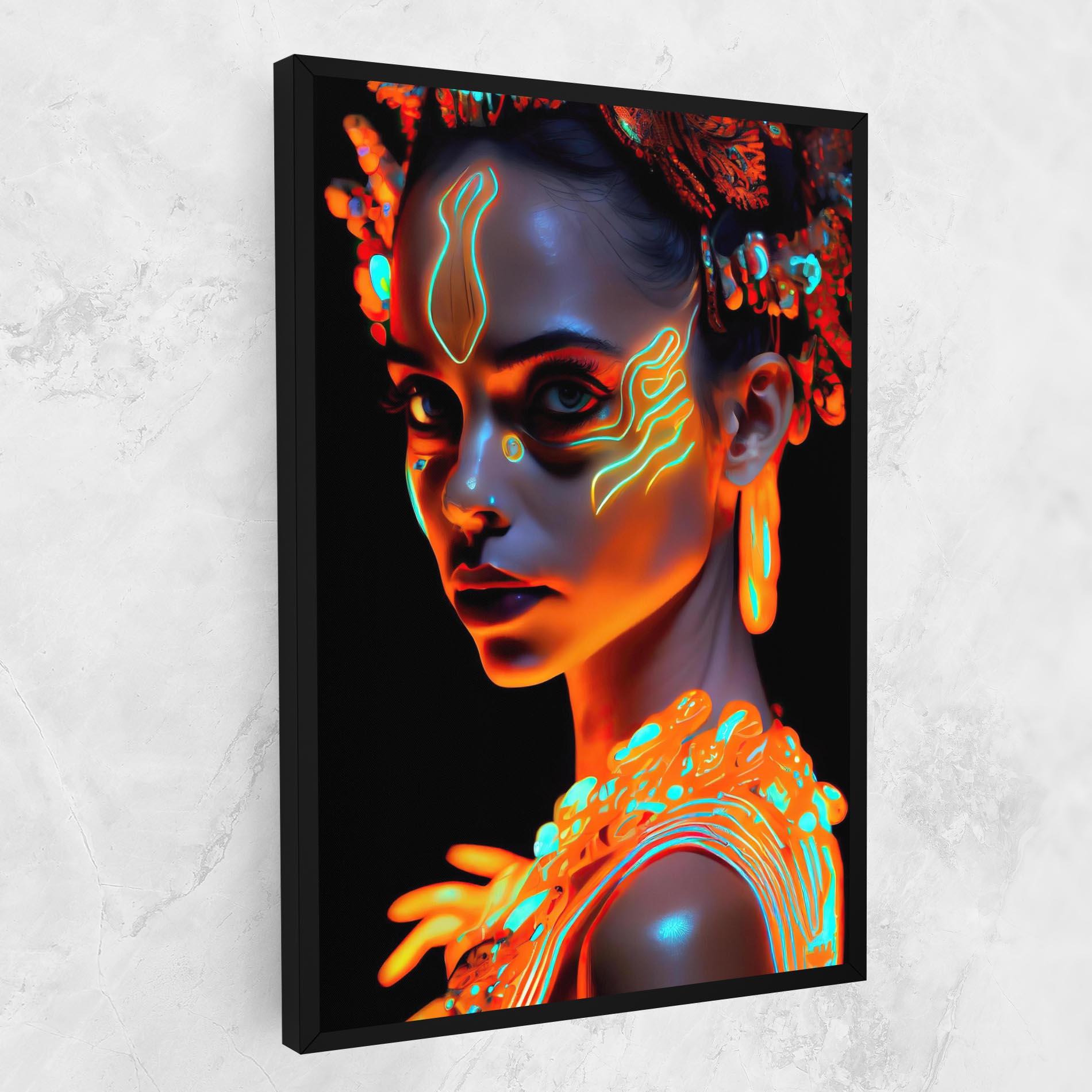 Vászonkép Glowing Face Paint mockup 1