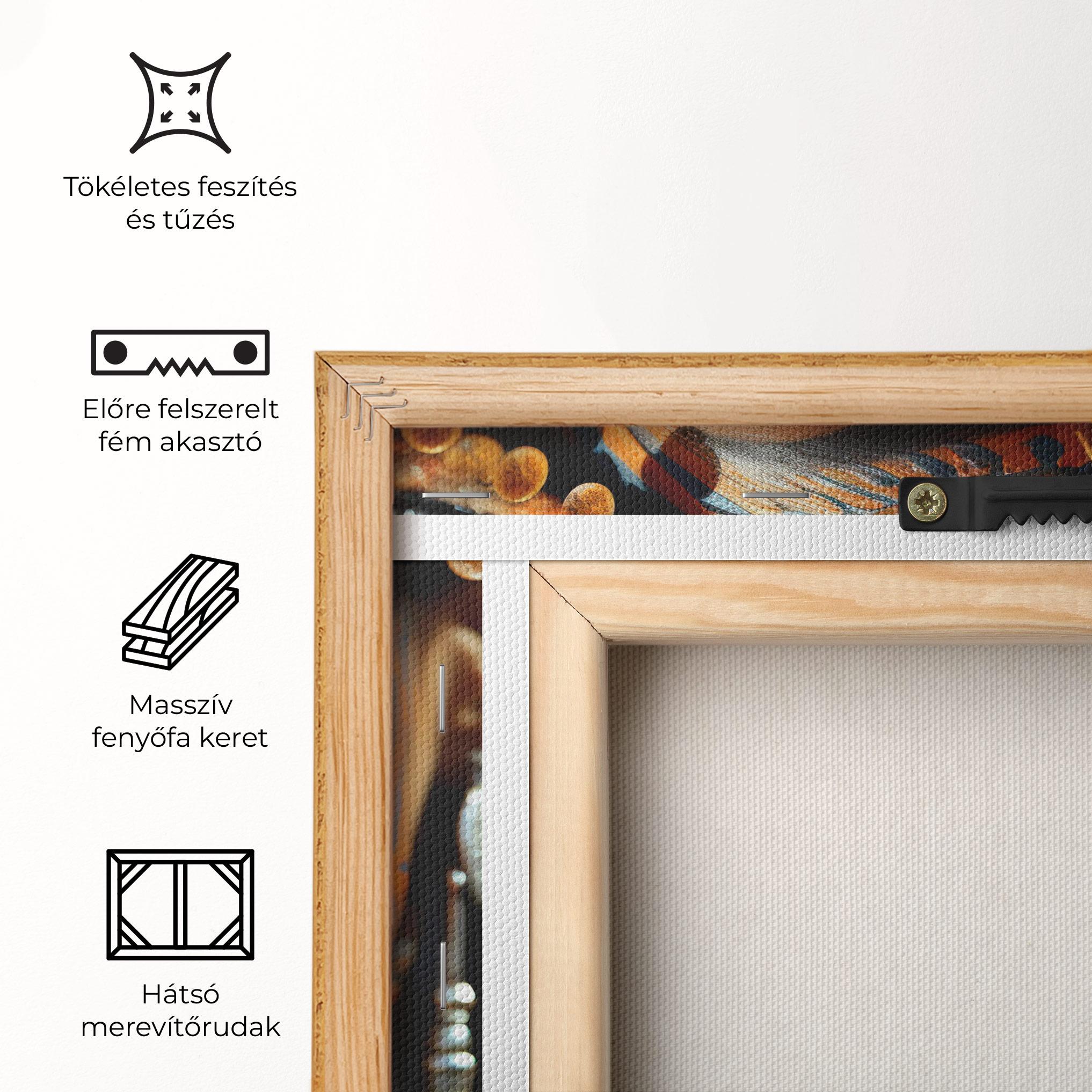 Vászonkép Orange Tribal Paint mockup 5