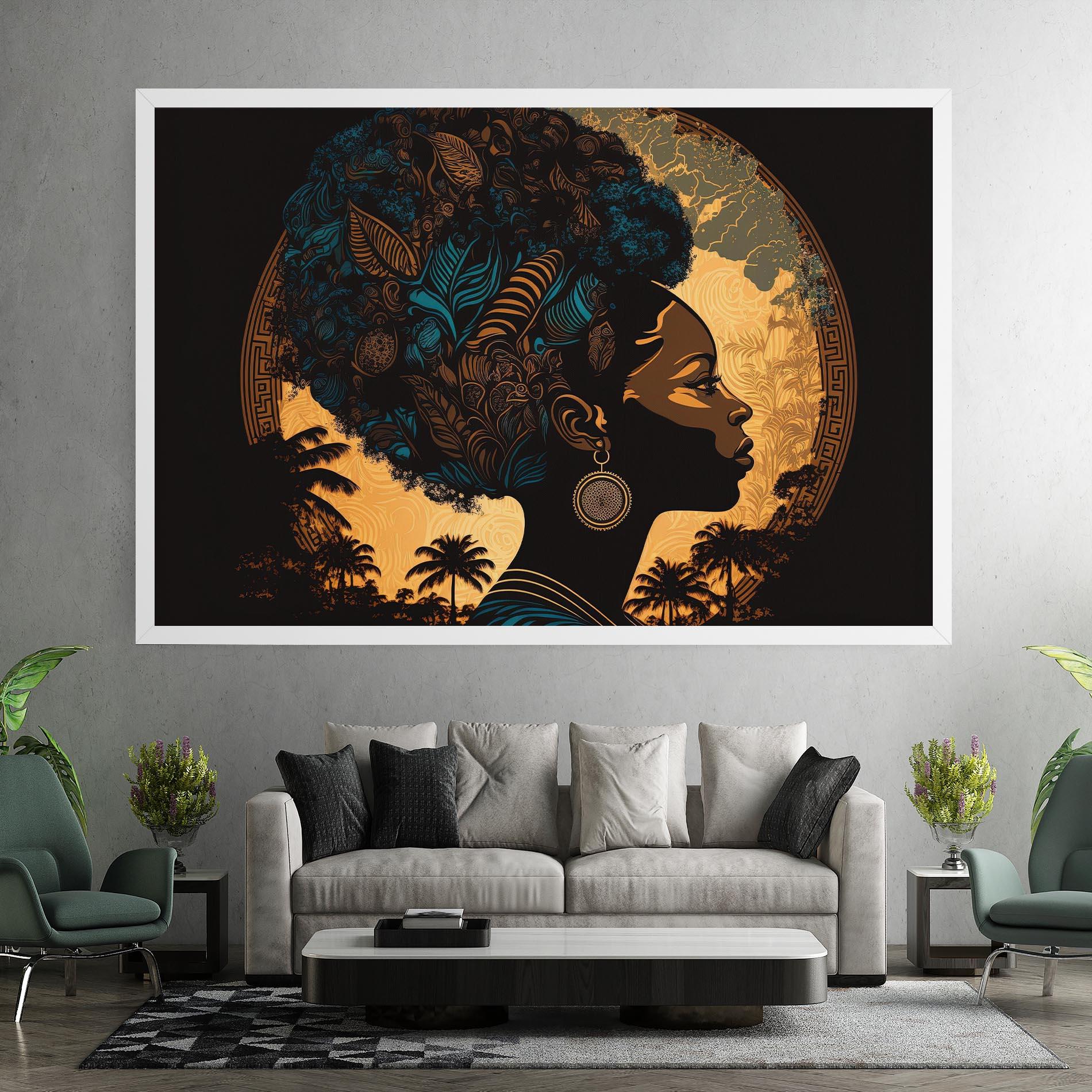 Vászonkép African Profile Woman mockup 7