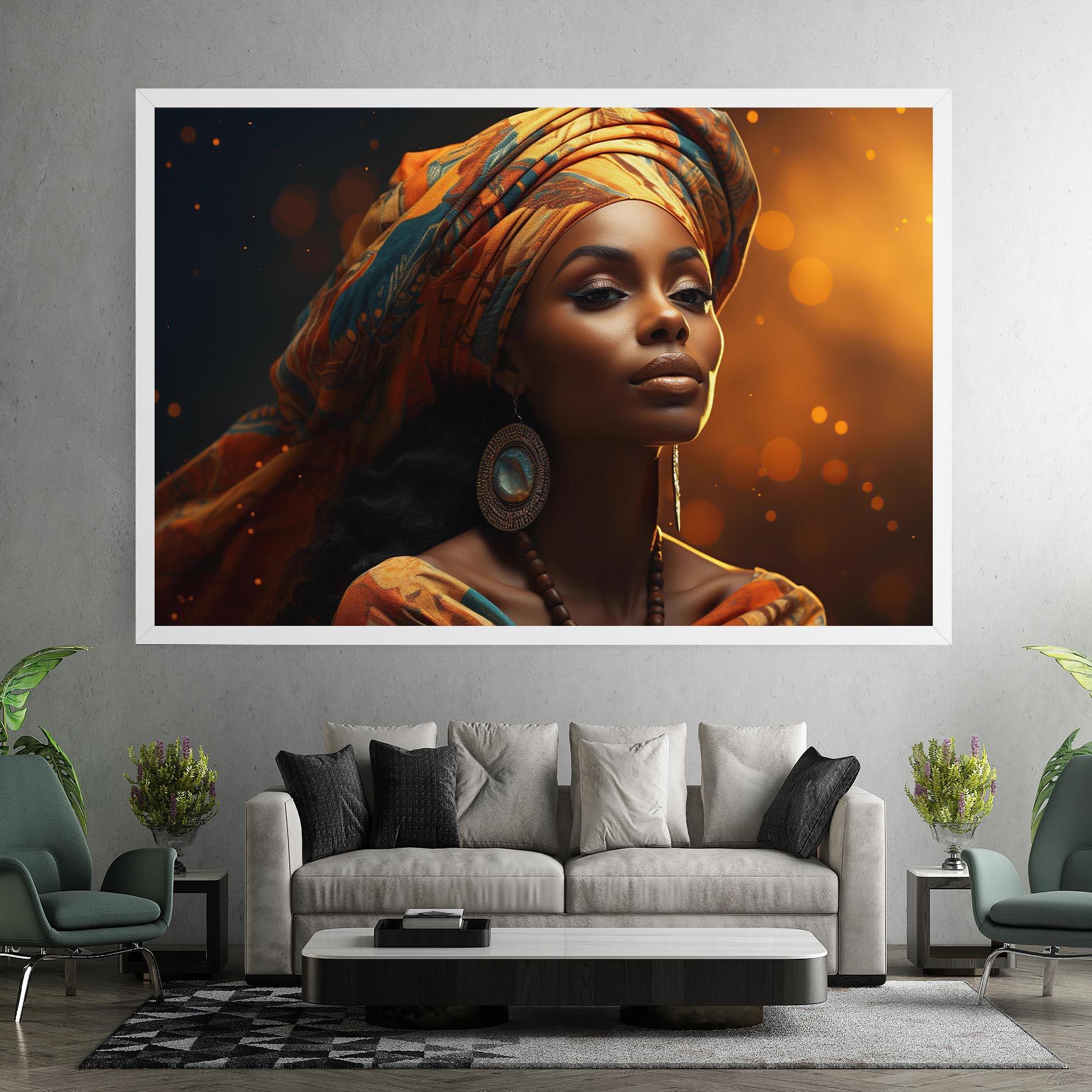 Vászonkép Fashion African Portrait mockup 7